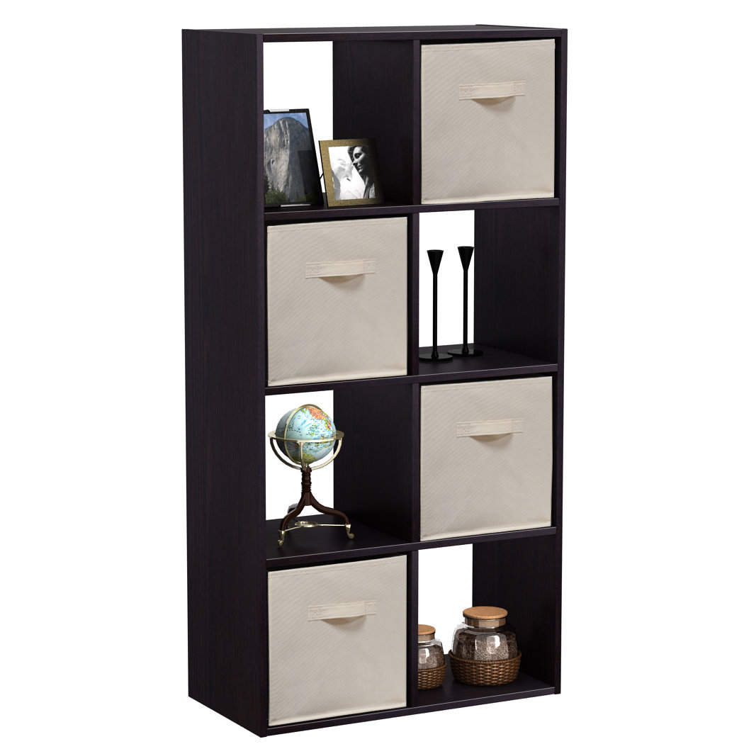 Homestar 47" Cube Unit with Fabric Bins Bookcase Wayfair