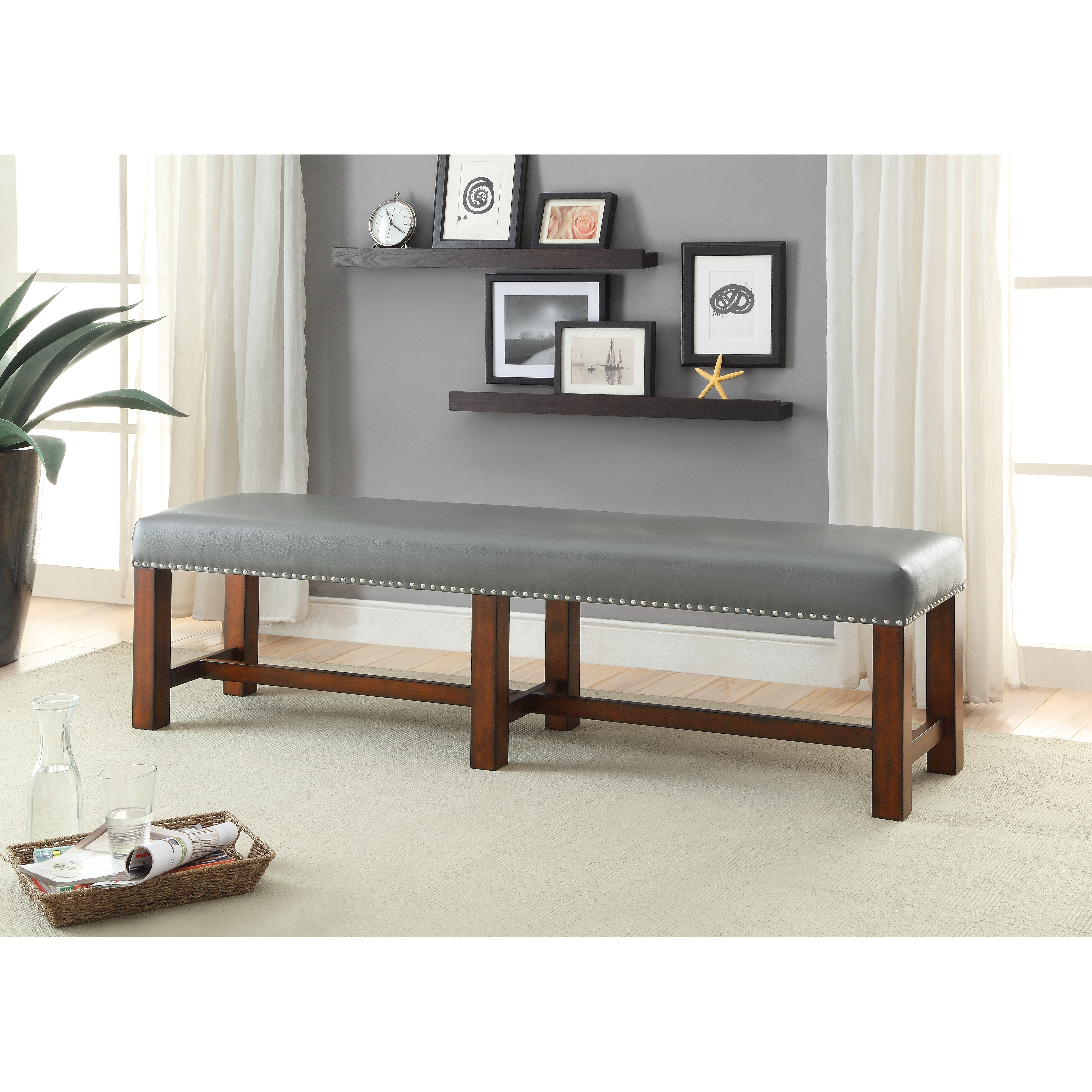 Latitude Run Zaria Leather Entryway Bench & Reviews Wayfair