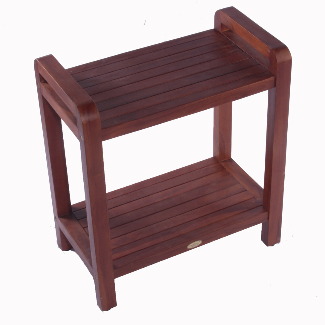 Decoteak Outdoor Teak Ergonomic Bench Storage Shelf or Table & Reviews