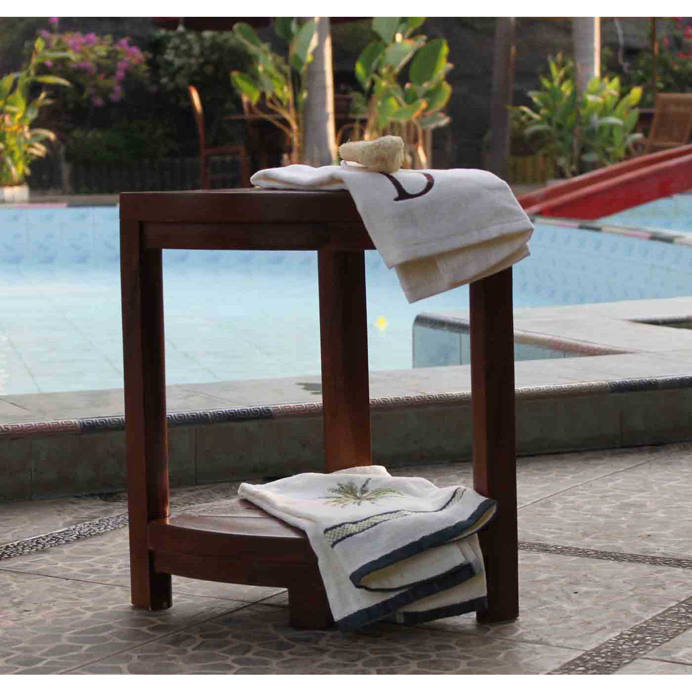 Decoteak Classic Spa Teak Corner Outdoor Table & Reviews Wayfair