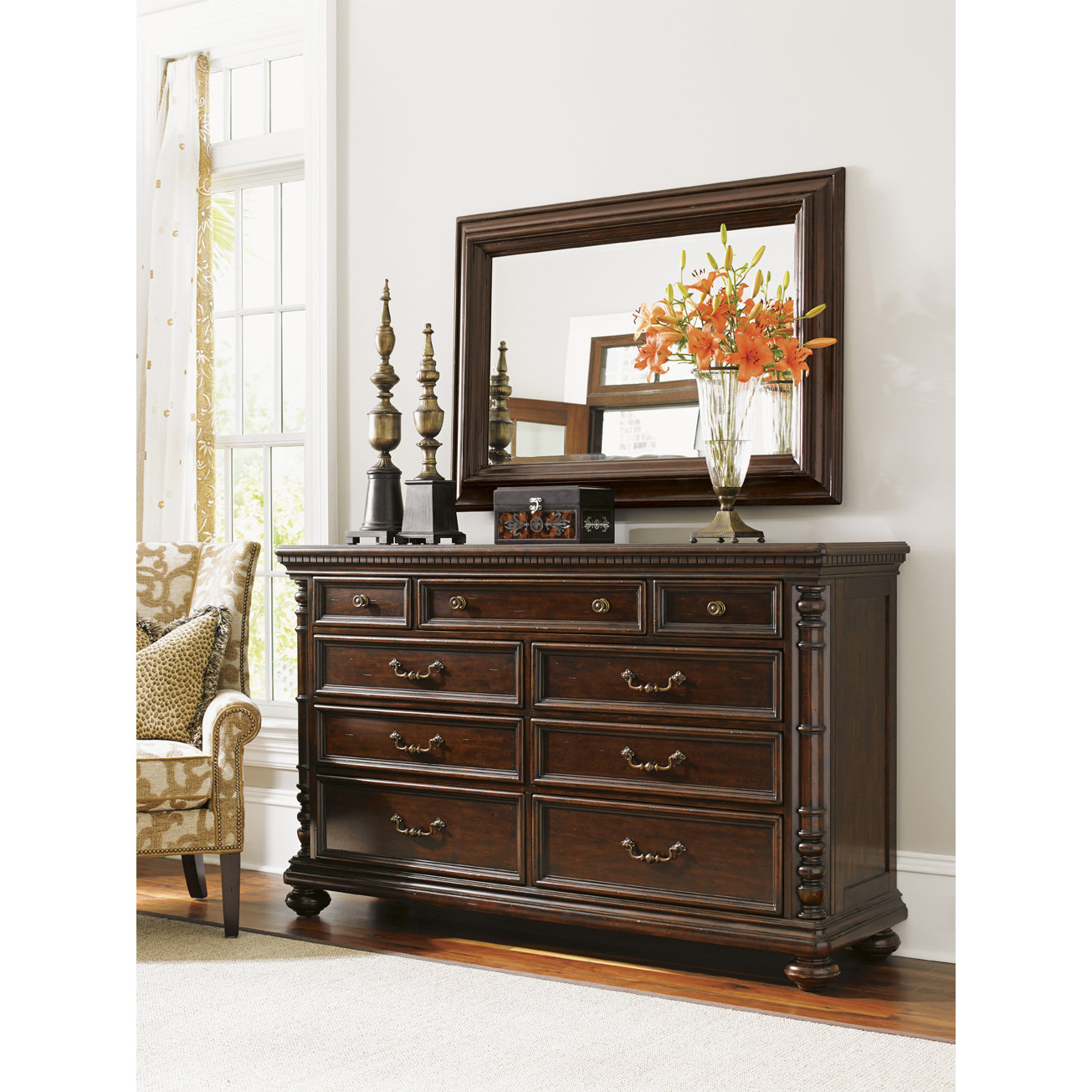 Tommy Bahama Home Kilimanjaro Landsdowne Rectangular Dresser Mirror