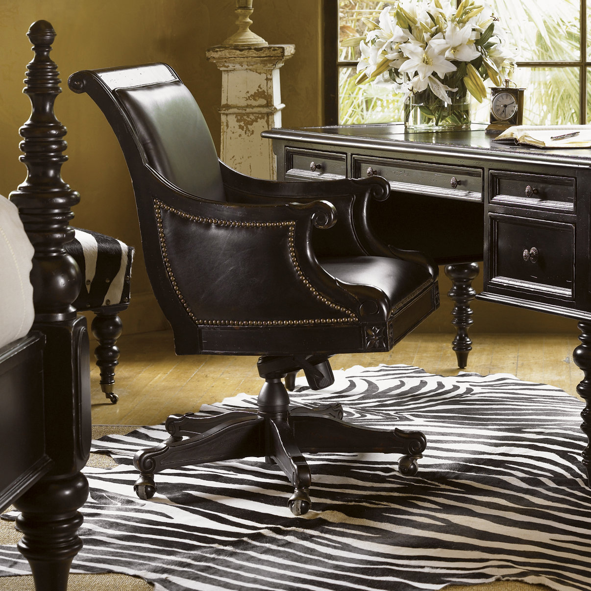 Tommy Bahama Home Kingstown HighBack Admiralty Leather Executive Chair