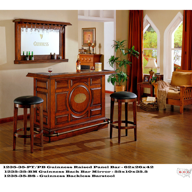 ECI Furniture Guinness Deluxe Bar with Wine Storage & Reviews Wayfair