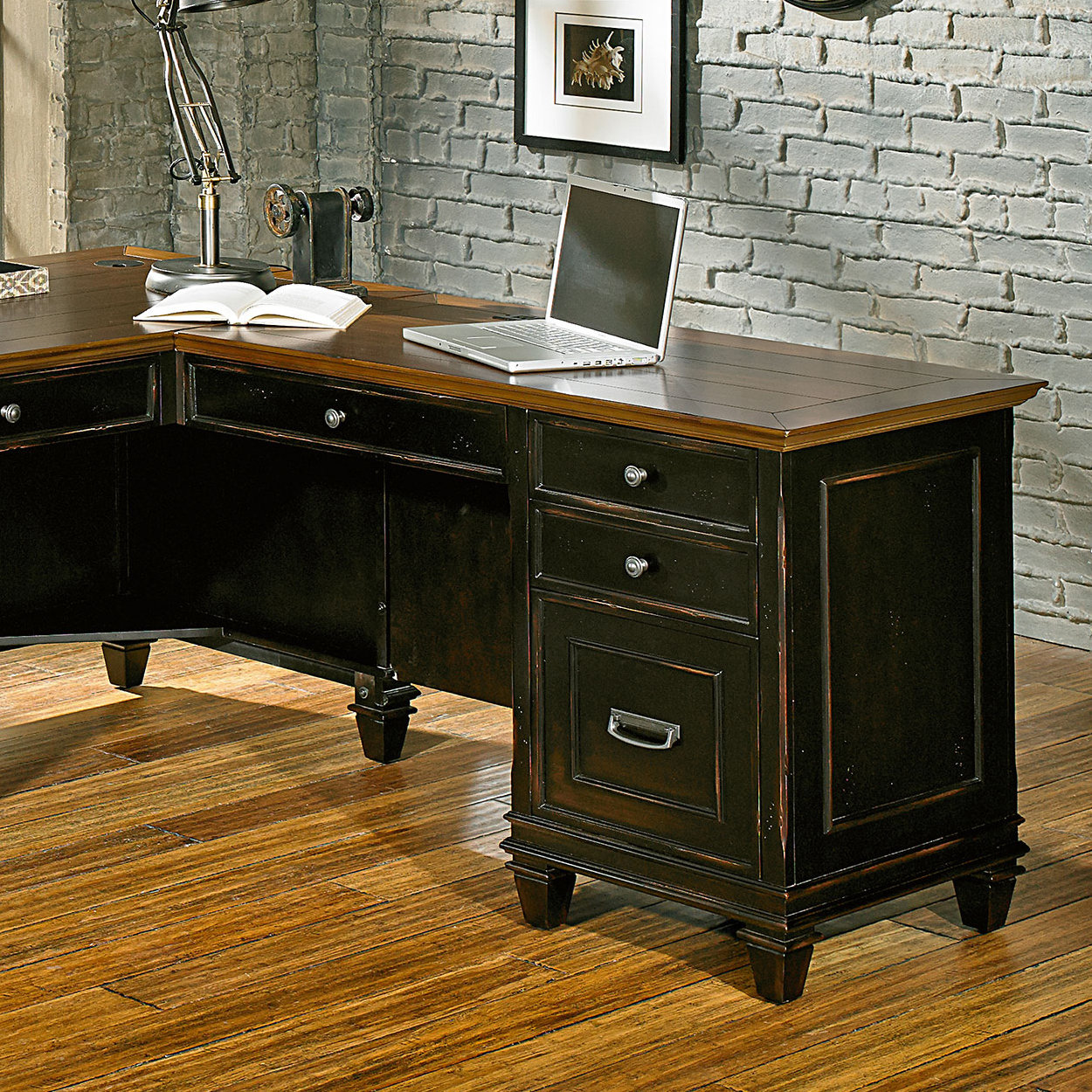 kathy ireland Home by Martin Furniture Hartford 3 Piece LShaped Desk Office Suite & Reviews