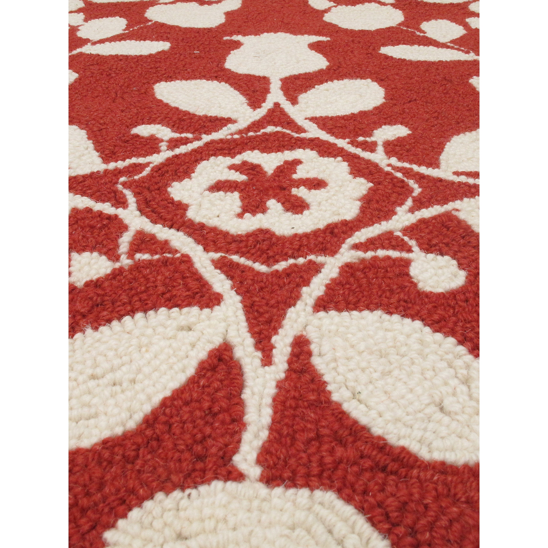 ECARPETGALLERY Samarkand Cream/Red Abstract Area Rug Wayfair