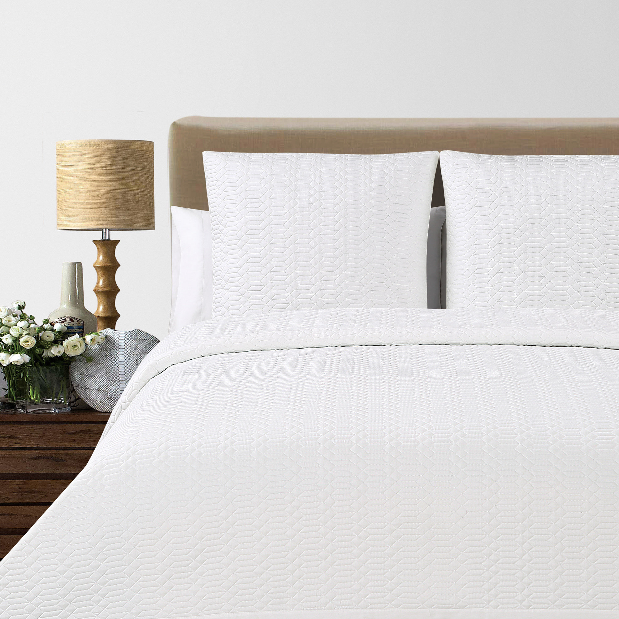 Echelon Home Laguna Quilted Cotton Blanket & Reviews Wayfair