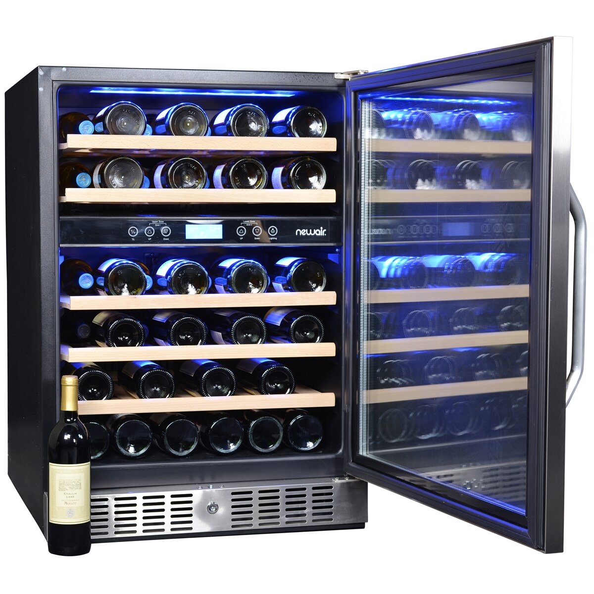 NewAir 46 Bottle Dual Zone Built In Wine Refrigerator Reviews Wayfair   46%2BBottle%2BDual%2BZone%2BBuilt In%2BWine%2BRefrigerator 