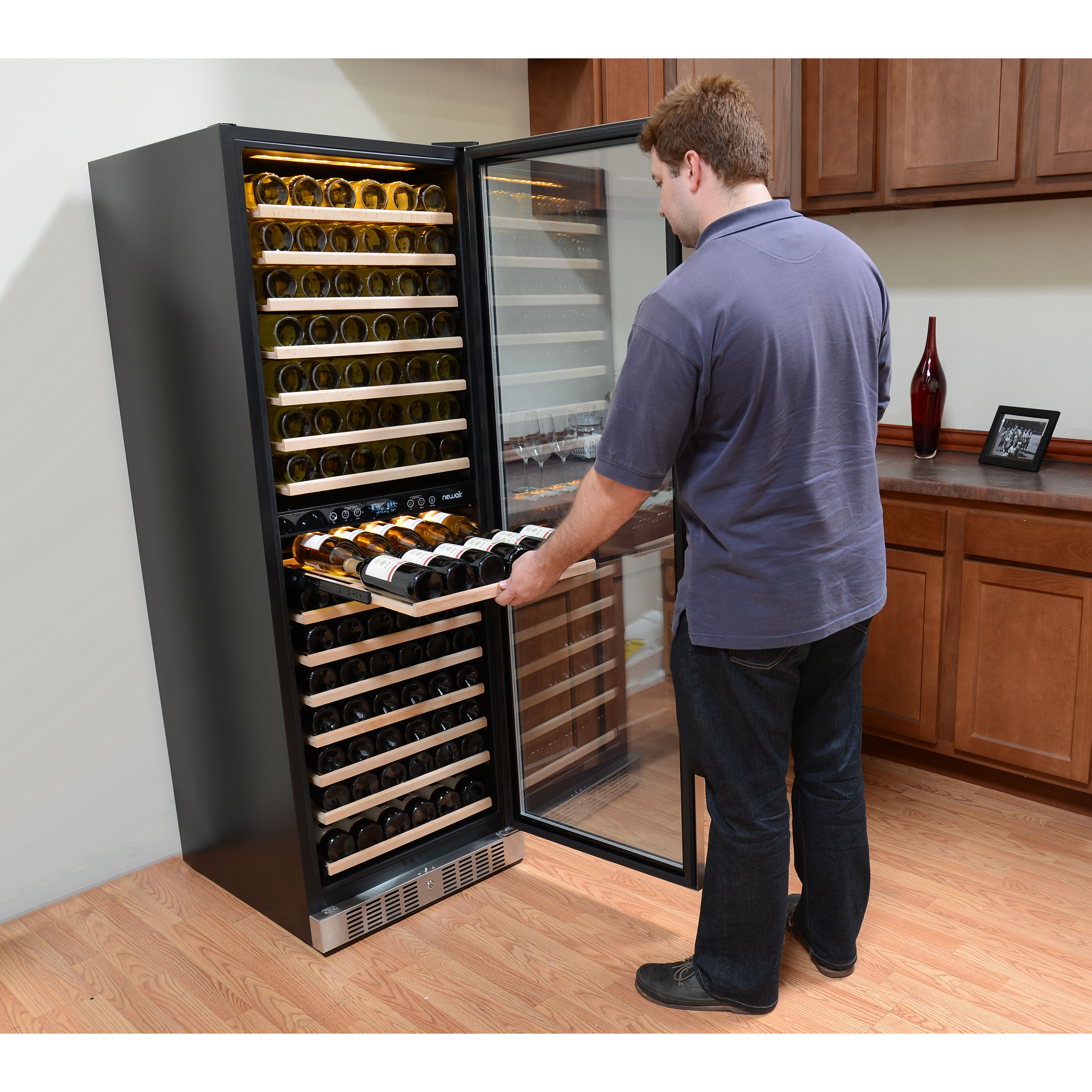 NewAir 160 Bottle Dual Zone BuiltIn Wine Refrigerator & Reviews Wayfair