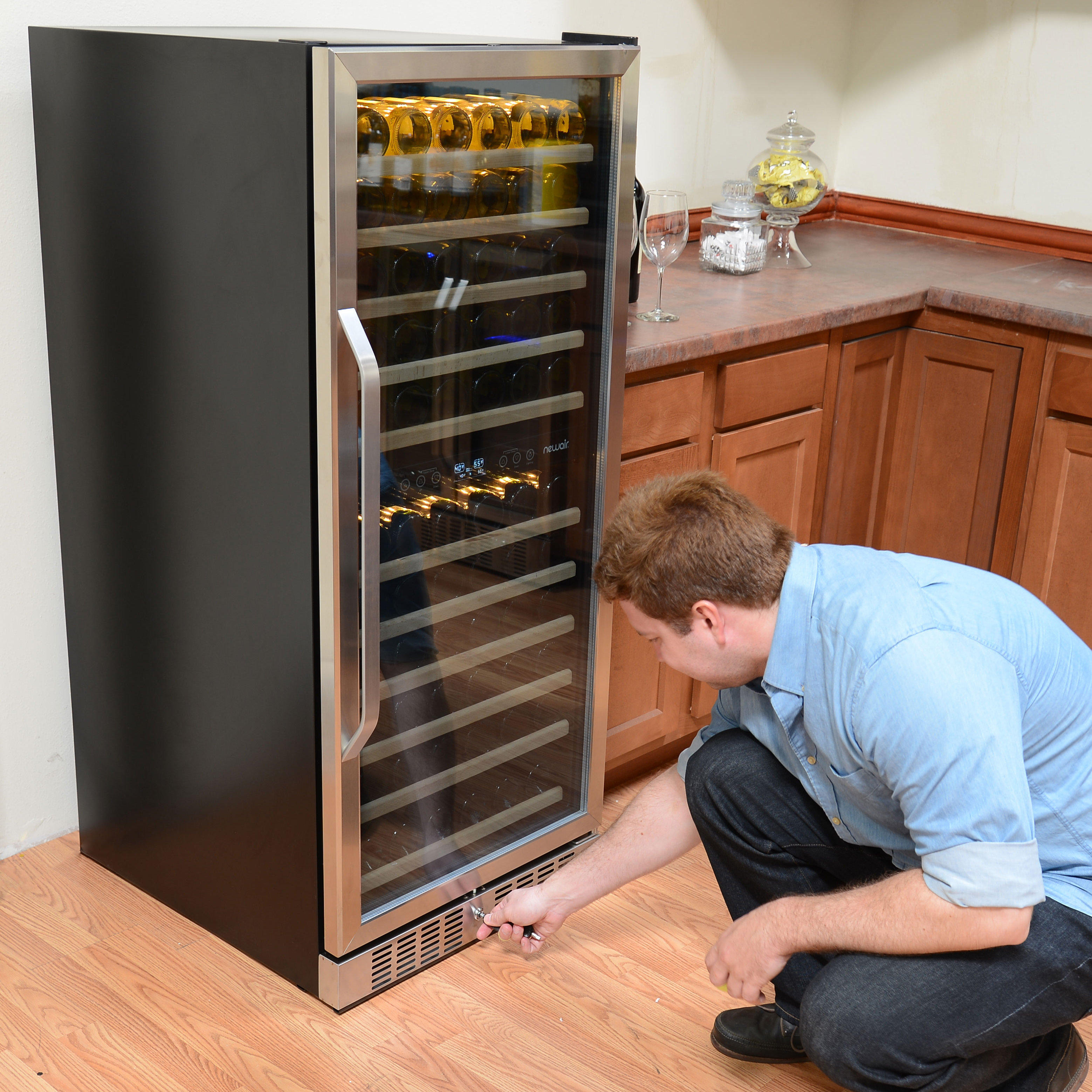 NewAir 116 Bottle Dual Zone BuiltIn Wine Refrigerator & Reviews Wayfair