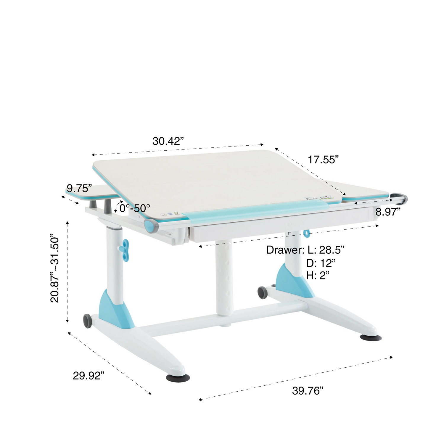 Kid2Youth 40" W Writing Desk with Drawer & Reviews Wayfair