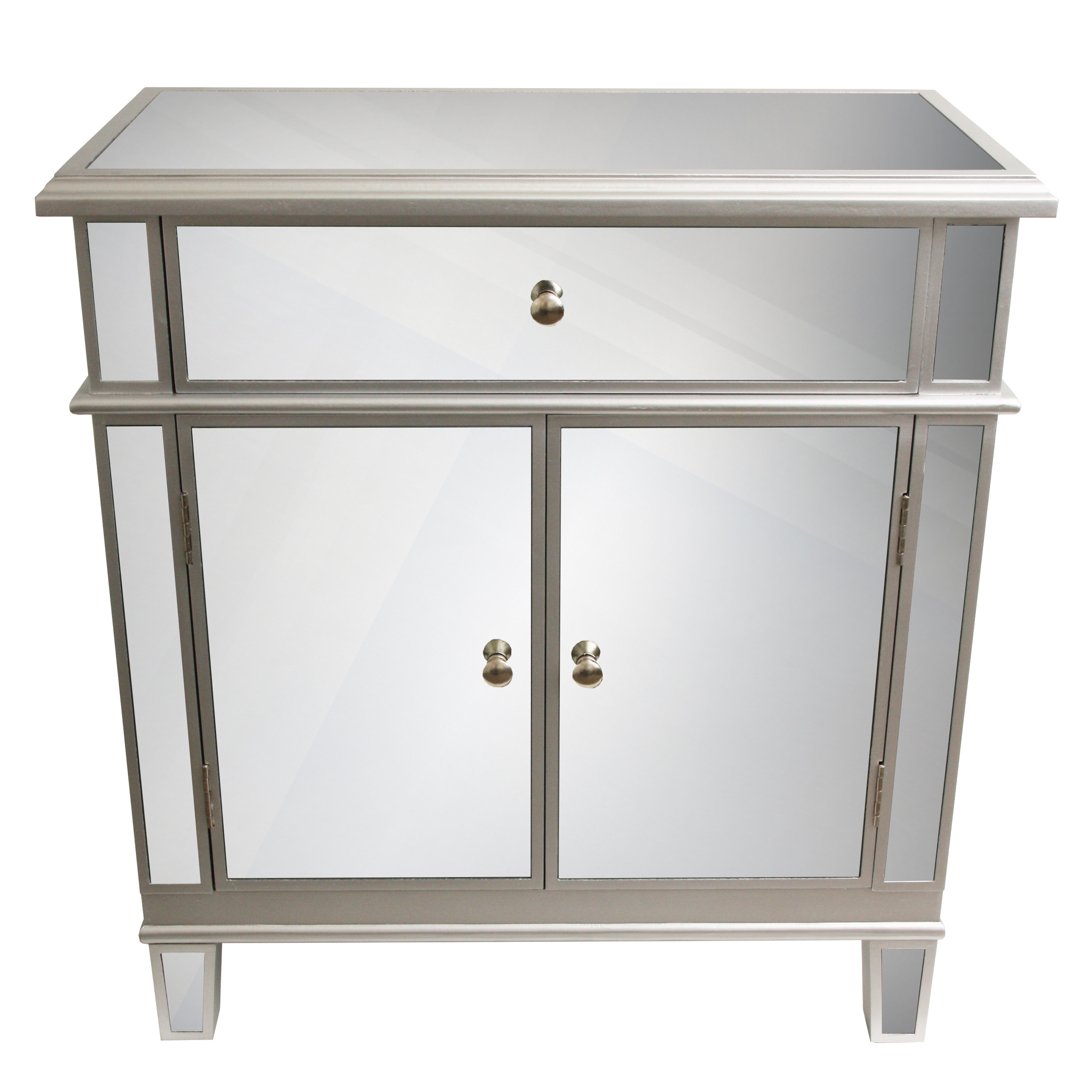 House of Hampton Roth 2 Door Mirrored Chest & Reviews Wayfair