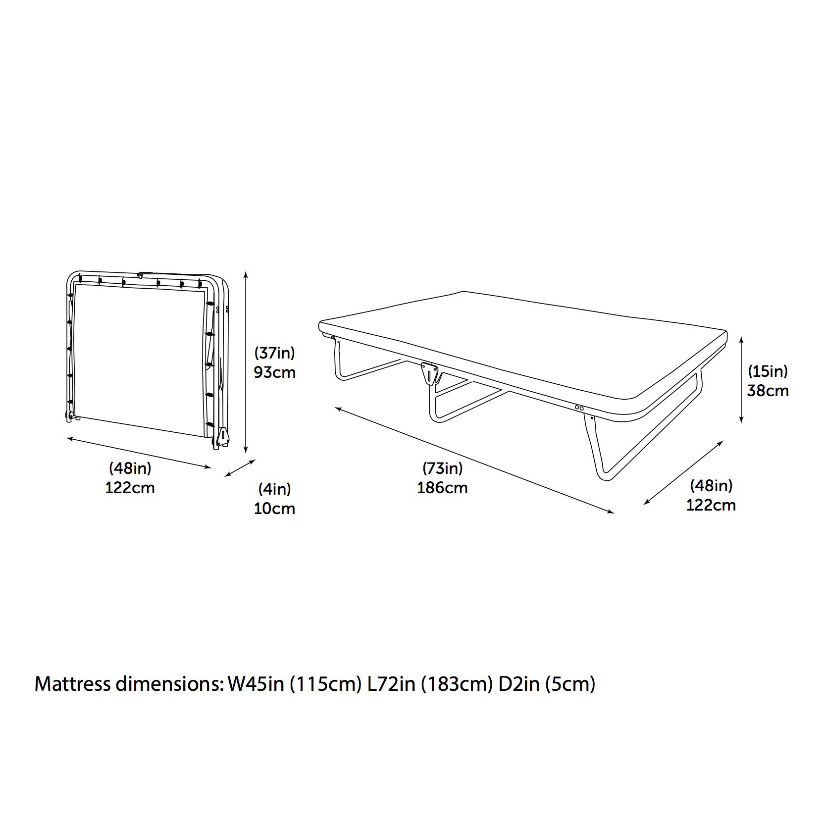 JayBe Saver Folding Bed with Airflow Fiber Mattress & Reviews Wayfair