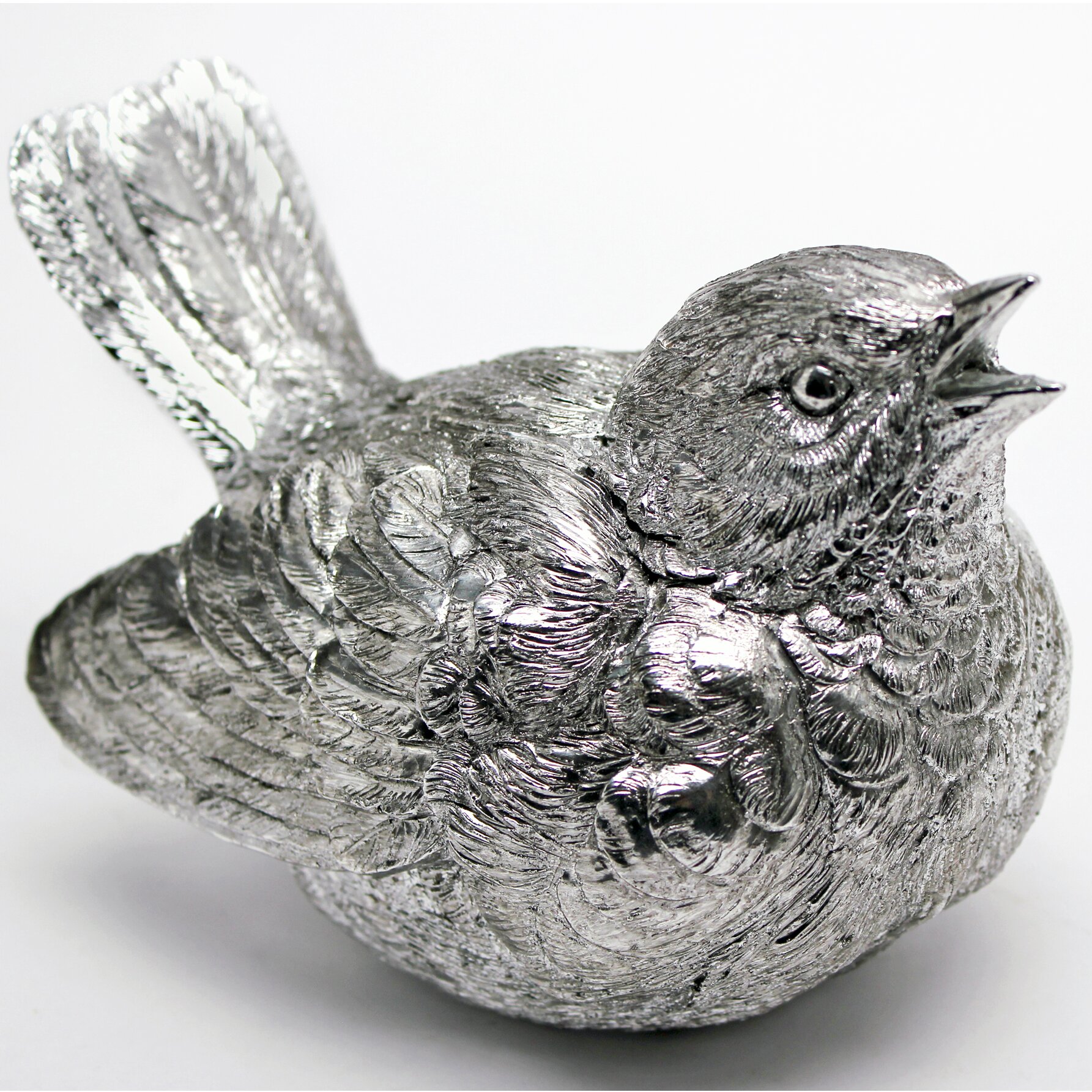 Vita V Home Silver Bird Beak Open Figurine & Reviews Wayfair