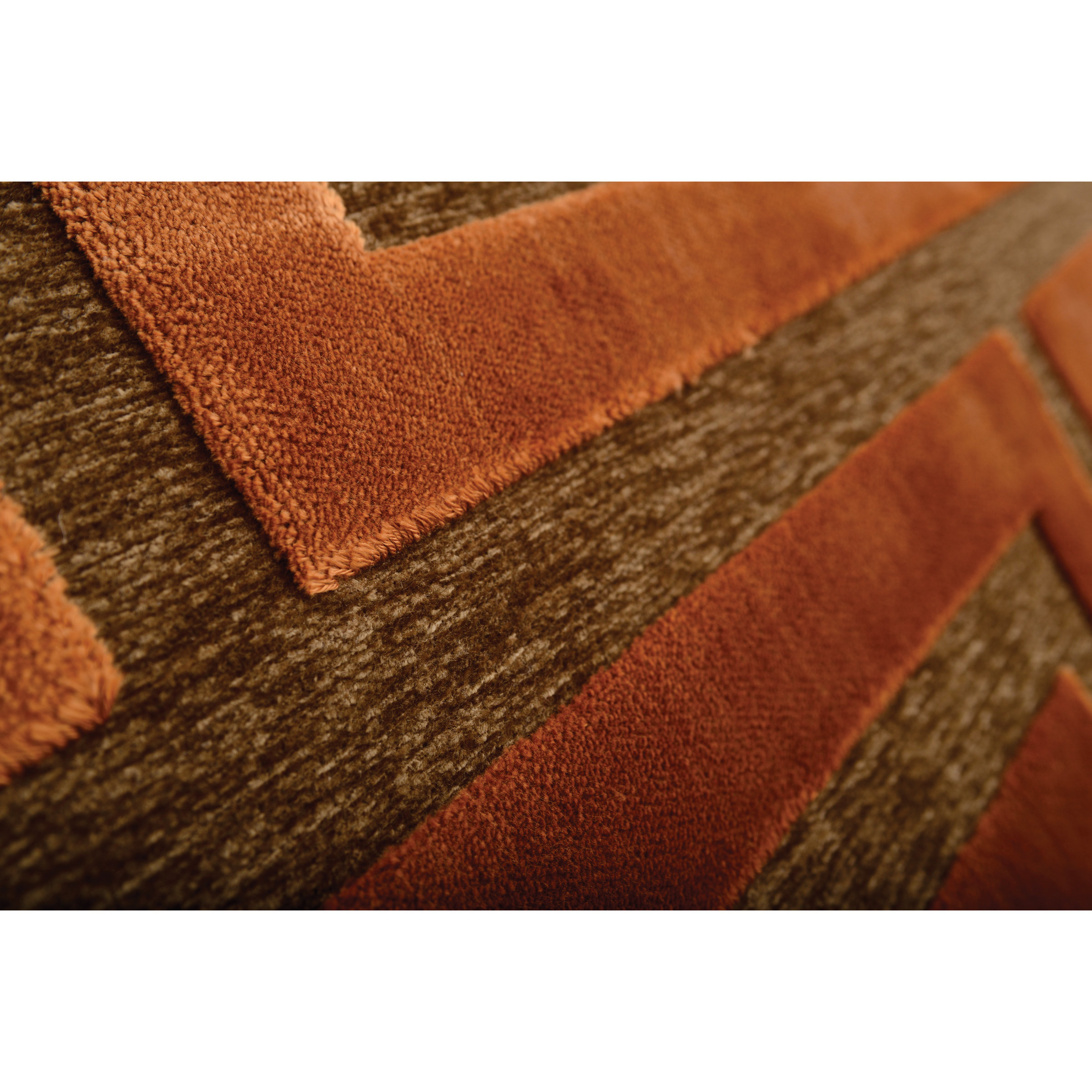 Abacasa Napa Rust/Medium Brown Maze Area Rug & Reviews | Wayfair