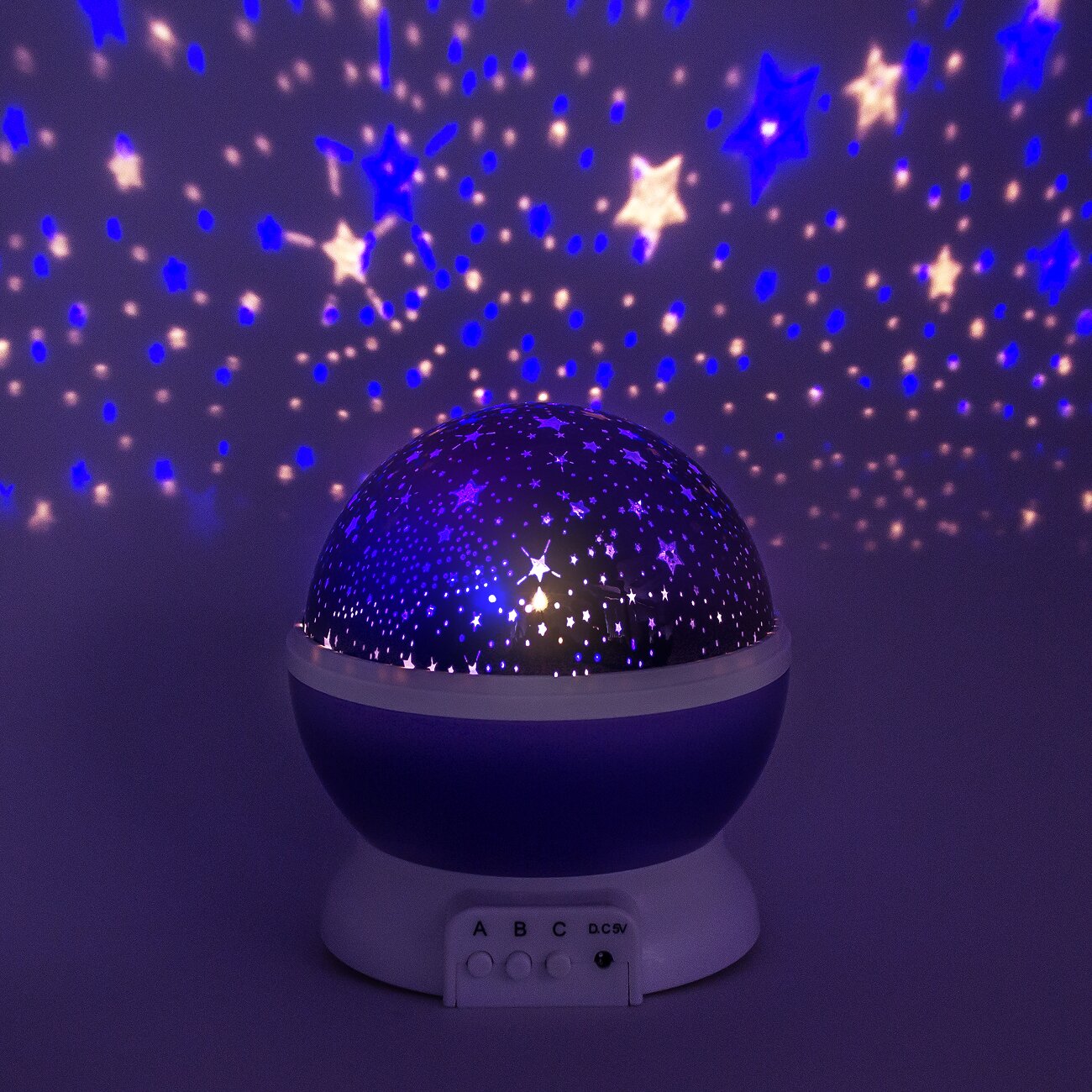 Moon And Stars Night Light Projector - 4.7 * 4.7 * 5.3 inches product