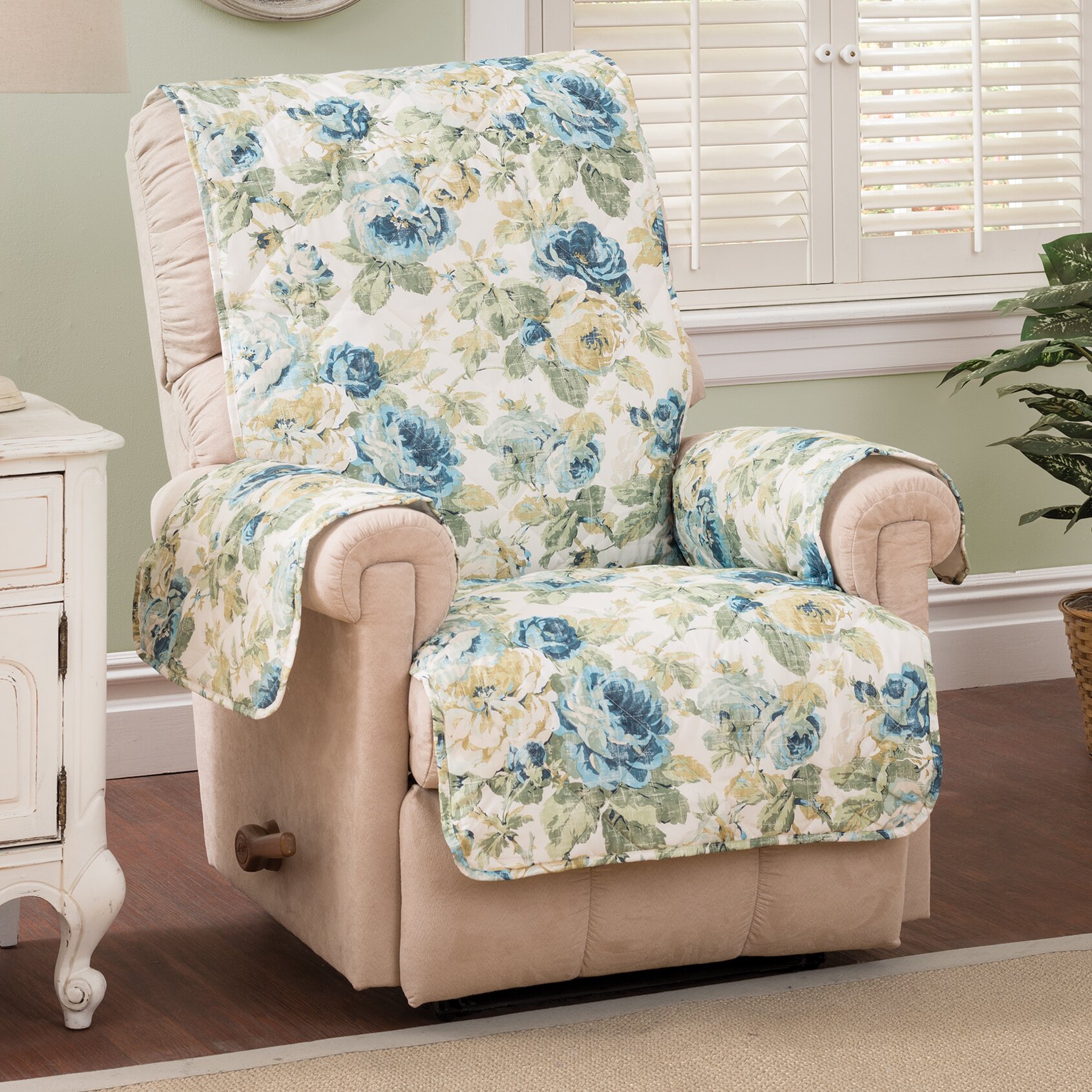 Innovative Textile Solutions English Floral Recliner Slipcover