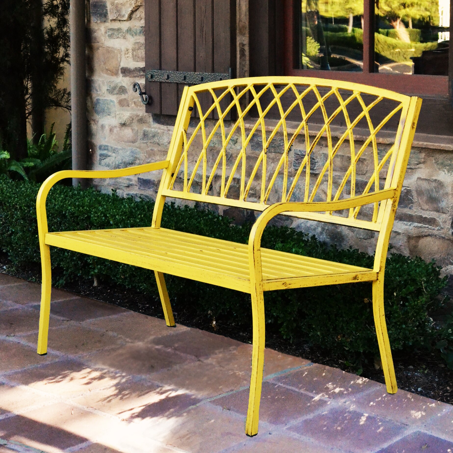 Innova Hearth And Home Lancaster Steel Park Bench