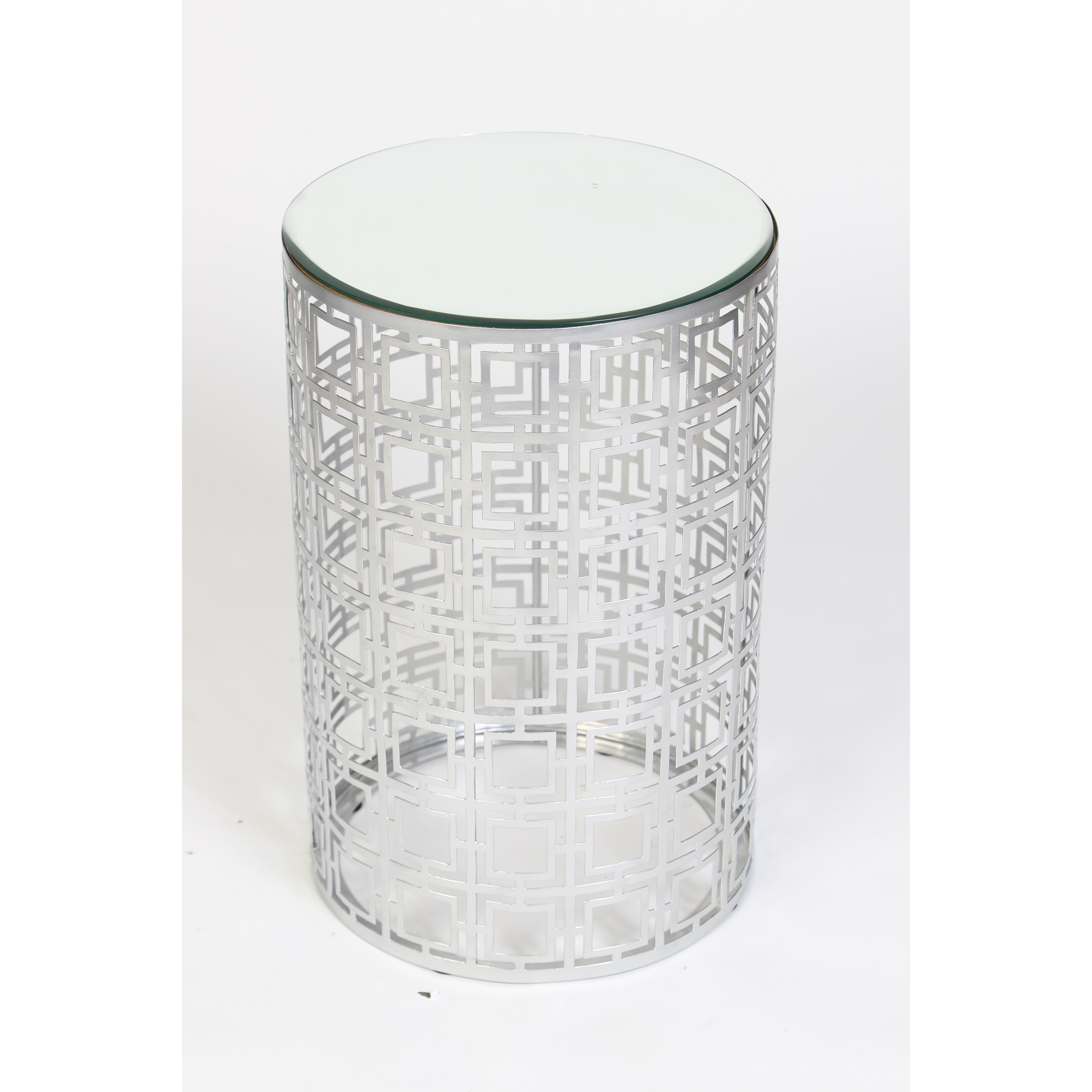 Prima Geometric Drum End Table & Reviews Wayfair