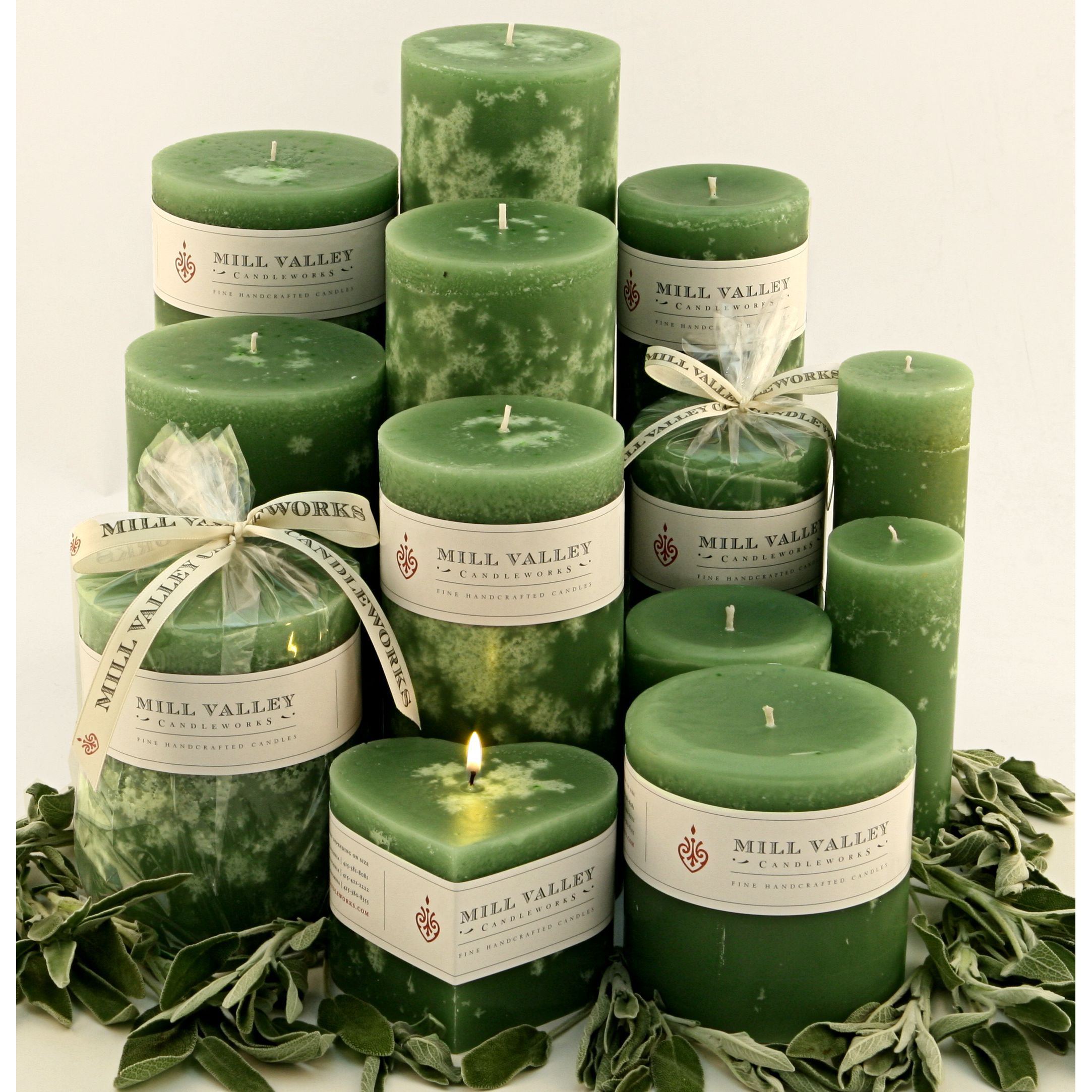 Mill Valley Candleworks Sage Scented Pillar Candle & Reviews Wayfair