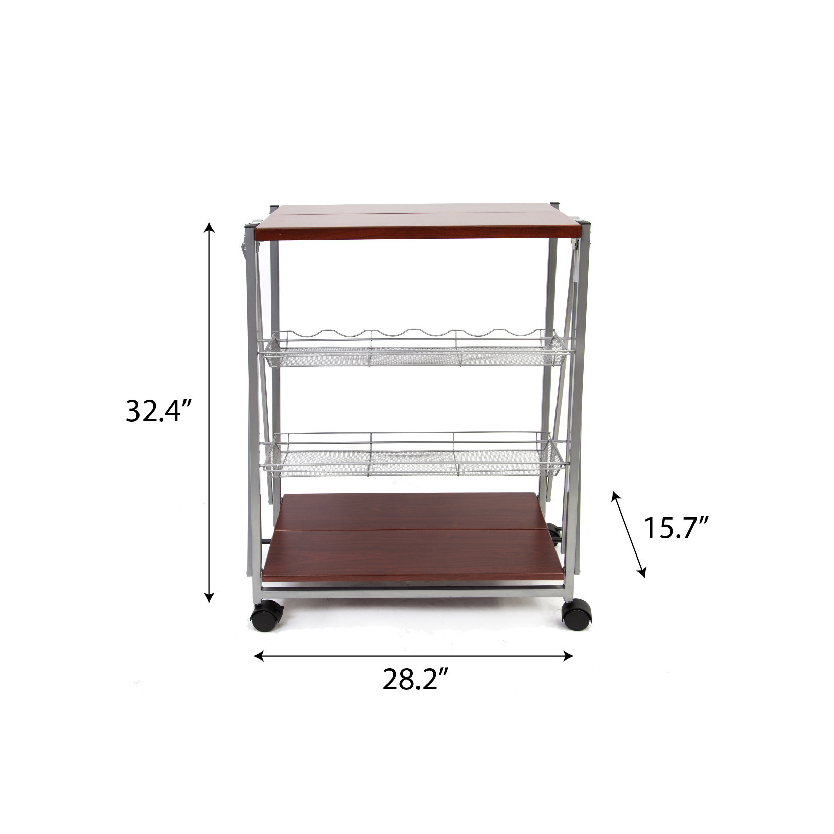 Origami Kitchen Cart with Wood Top & Reviews Wayfair