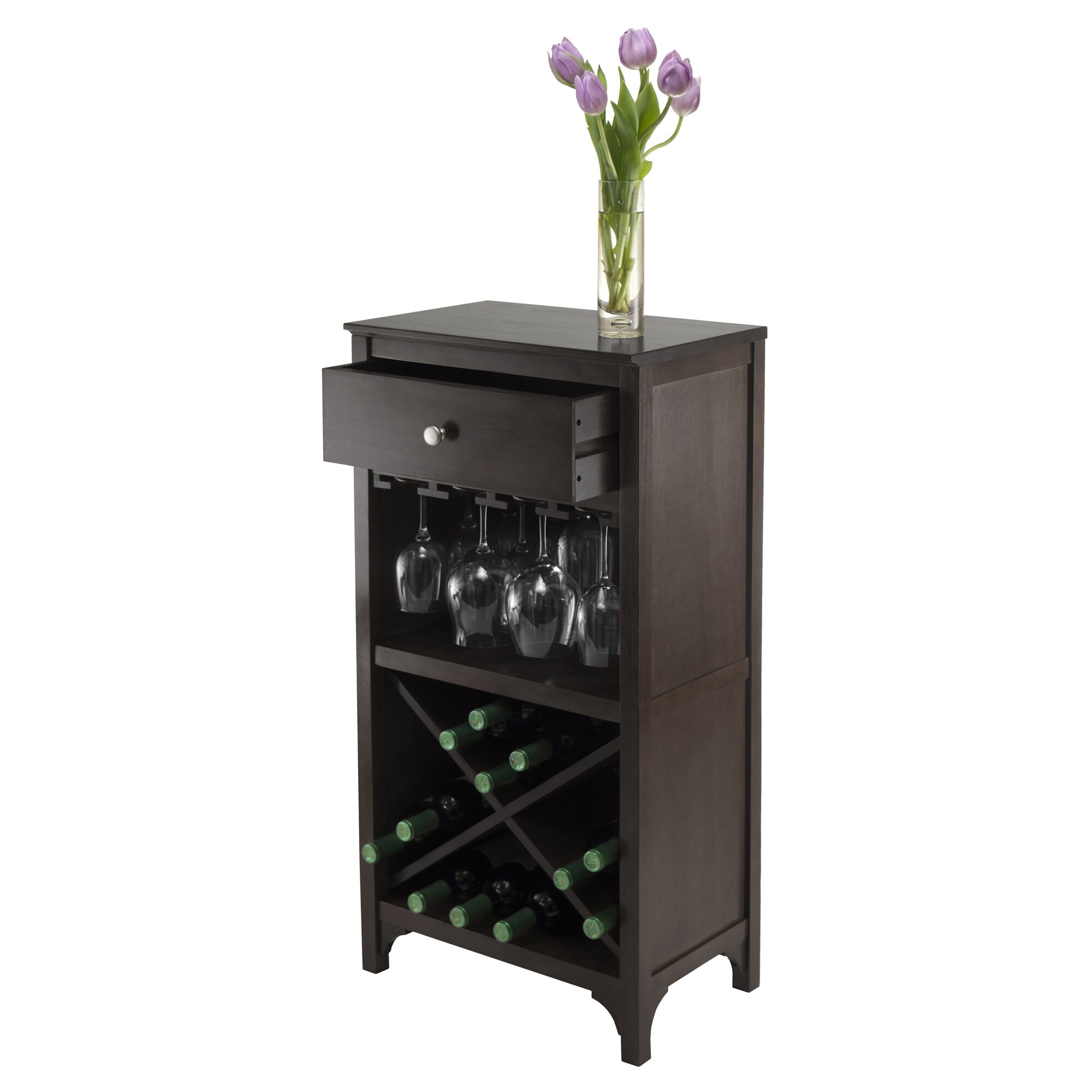 Winsome Ancona Modular 20 Bottle Floor Wine Rack