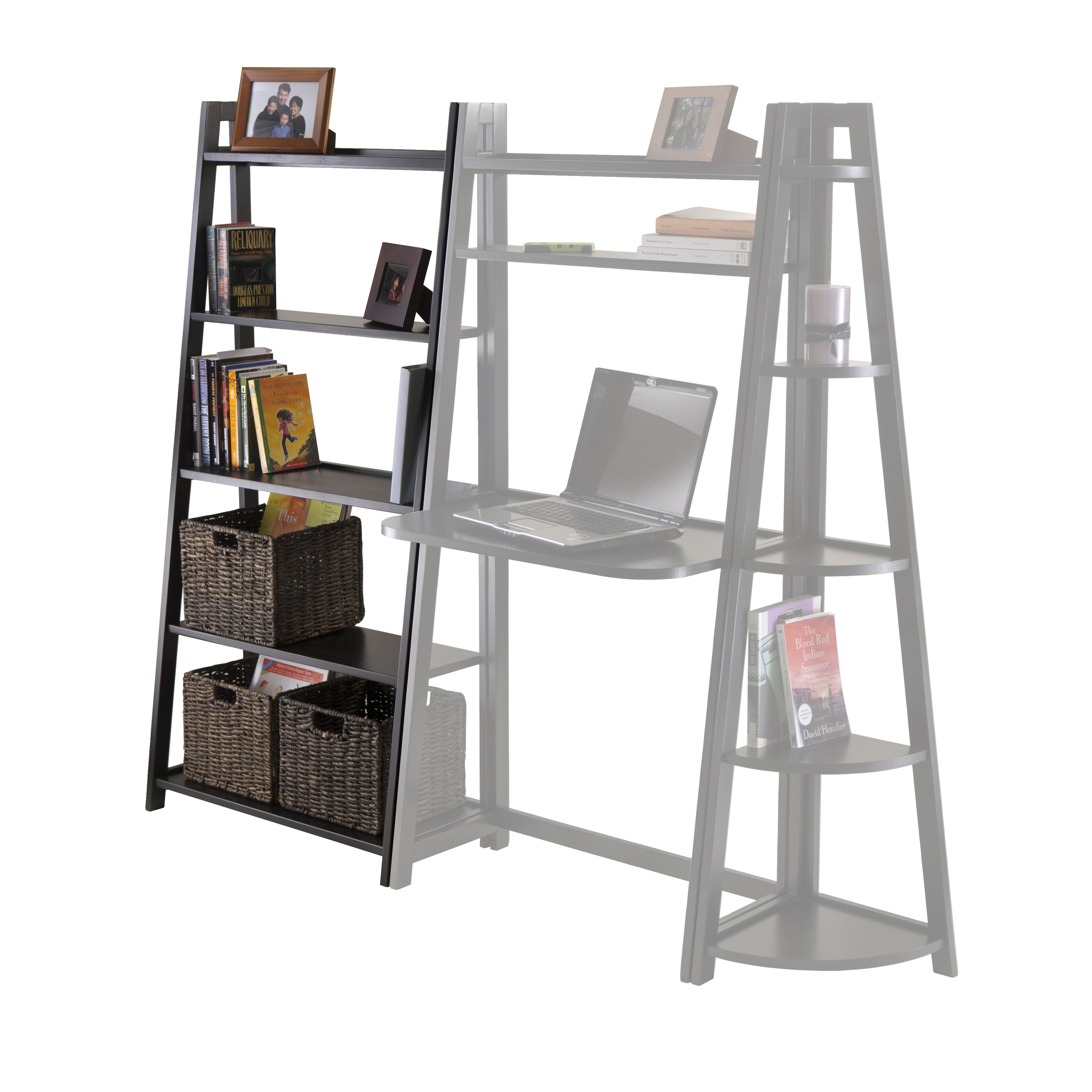 Winsome Adam A Frame  58 Leaning Bookcase Reviews Wayfair