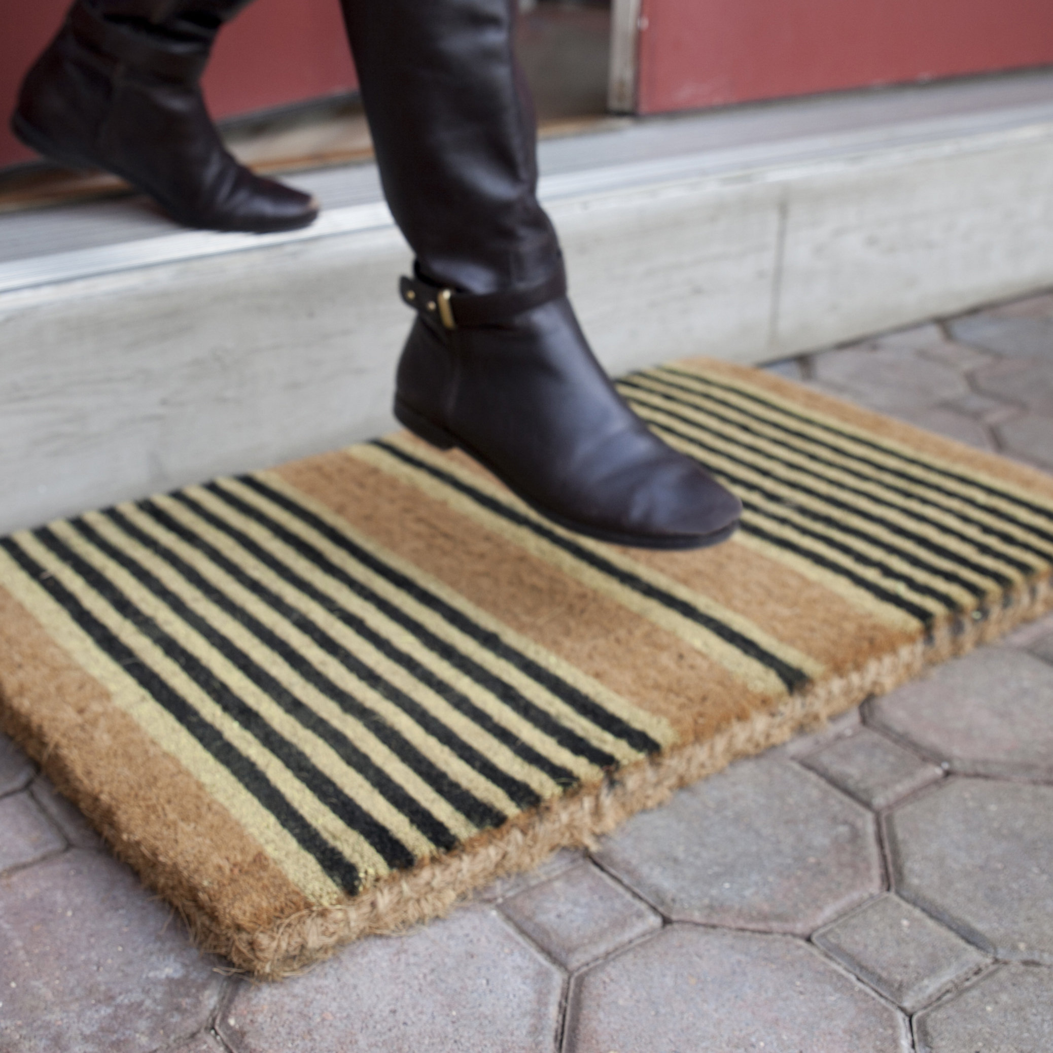 Entryways Handmade Ticking Stripes Doormat & Reviews Wayfair