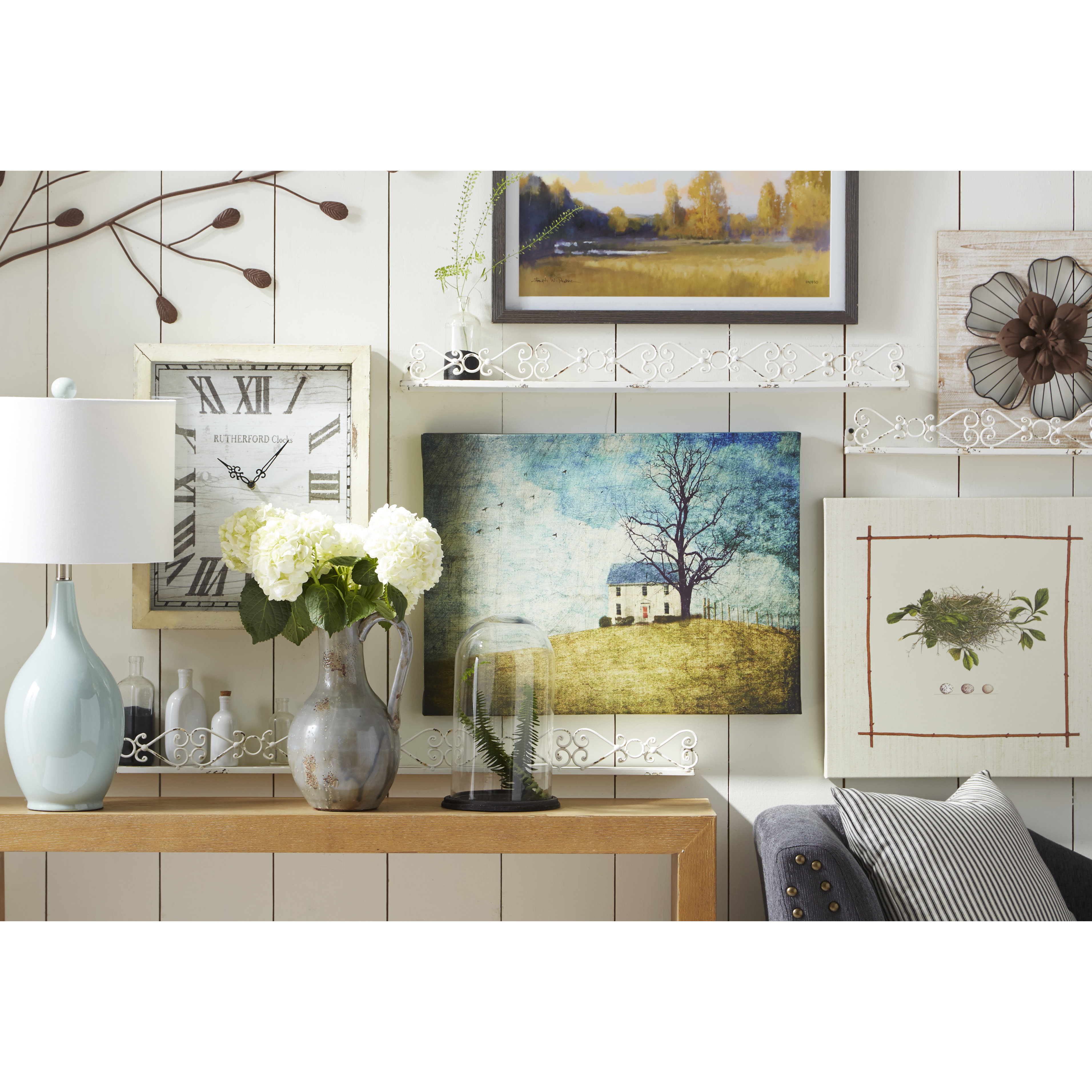 Courtside Market Farmhouse Canvas House On the Hill Painting Print on