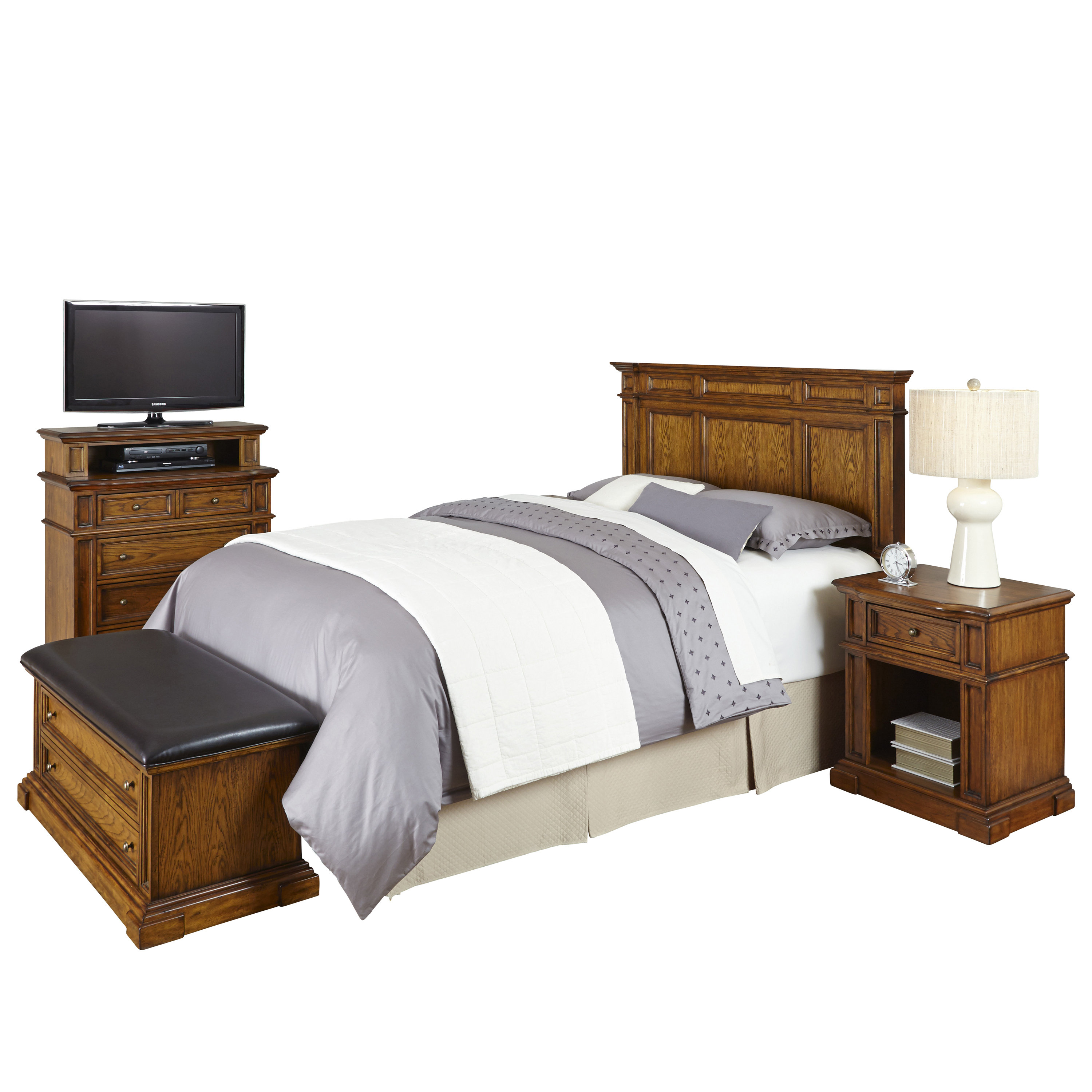 Home Styles Americana Platfrom 4 Piece Bedroom Set Wayfair