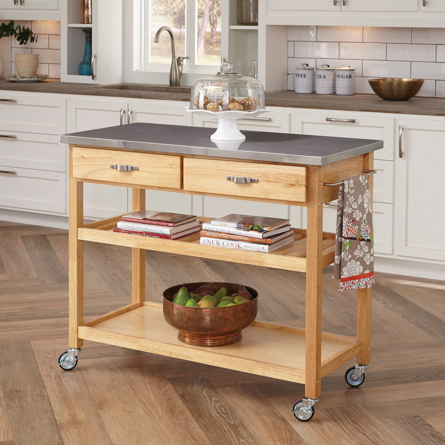 Home Styles Kitchen Island With Stainless Steel Top Reviews Wayfair   Home Styles Kitchen Island With Stainless Steel Top 5217 95 