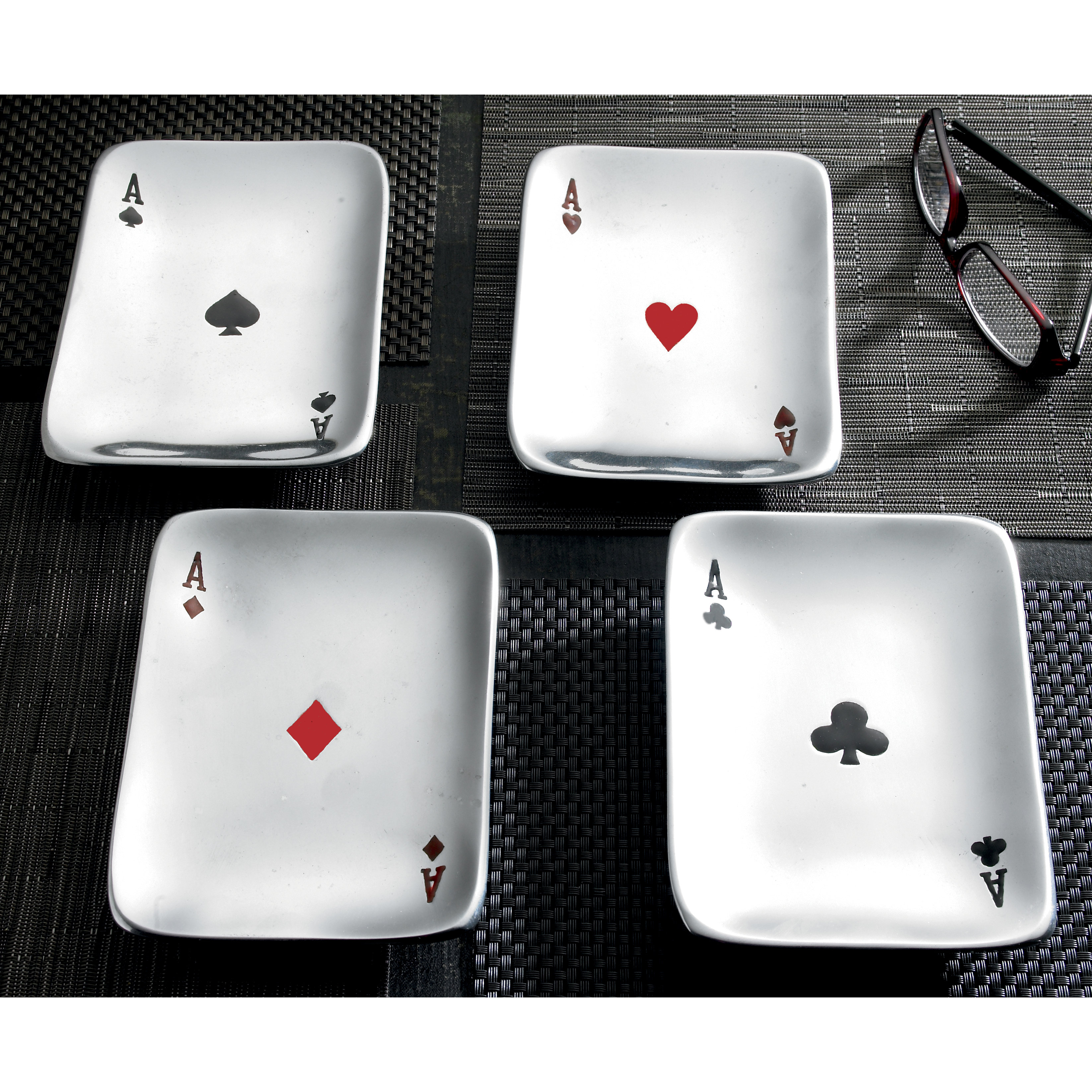 Kindwer 4 Piece Playing Card Aces Snack Dish Set Wayfair