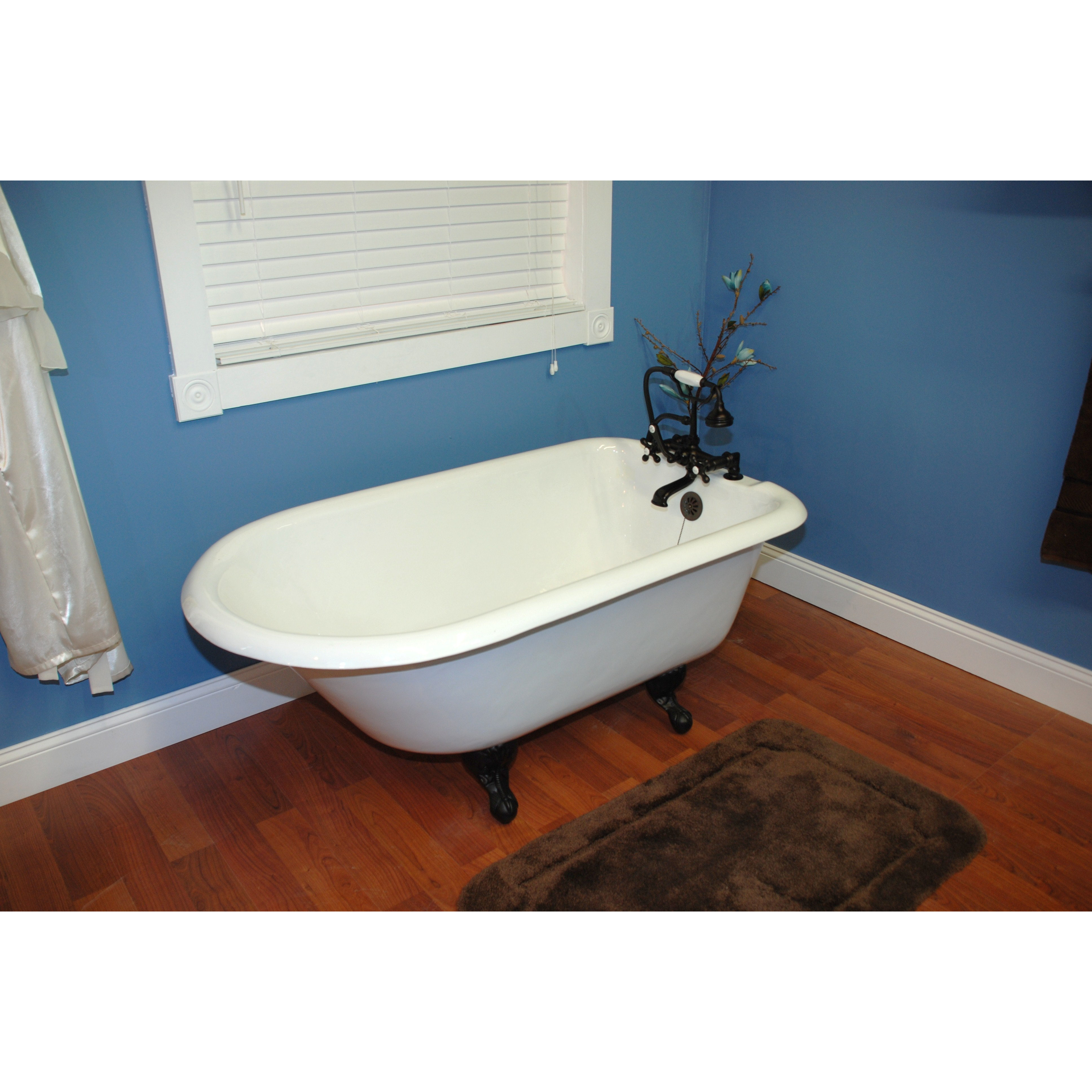 Cambridge Plumbing 55" x 23.25" Rolled Rim Claw Foot Bathtub & Reviews