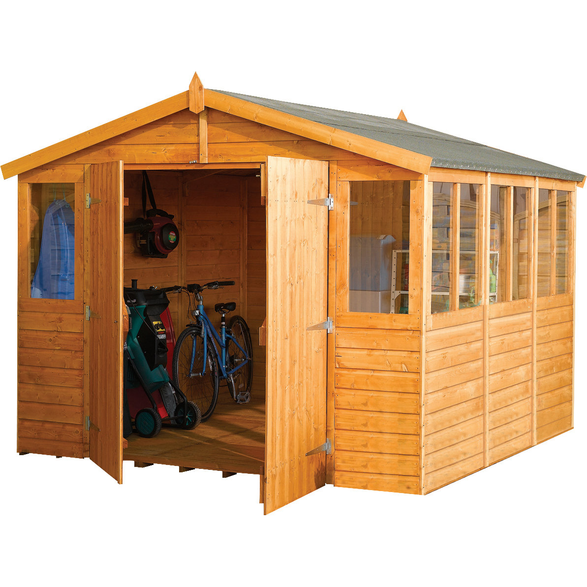 rowlinson 9 x 12 wooden storage shed wayfair uk