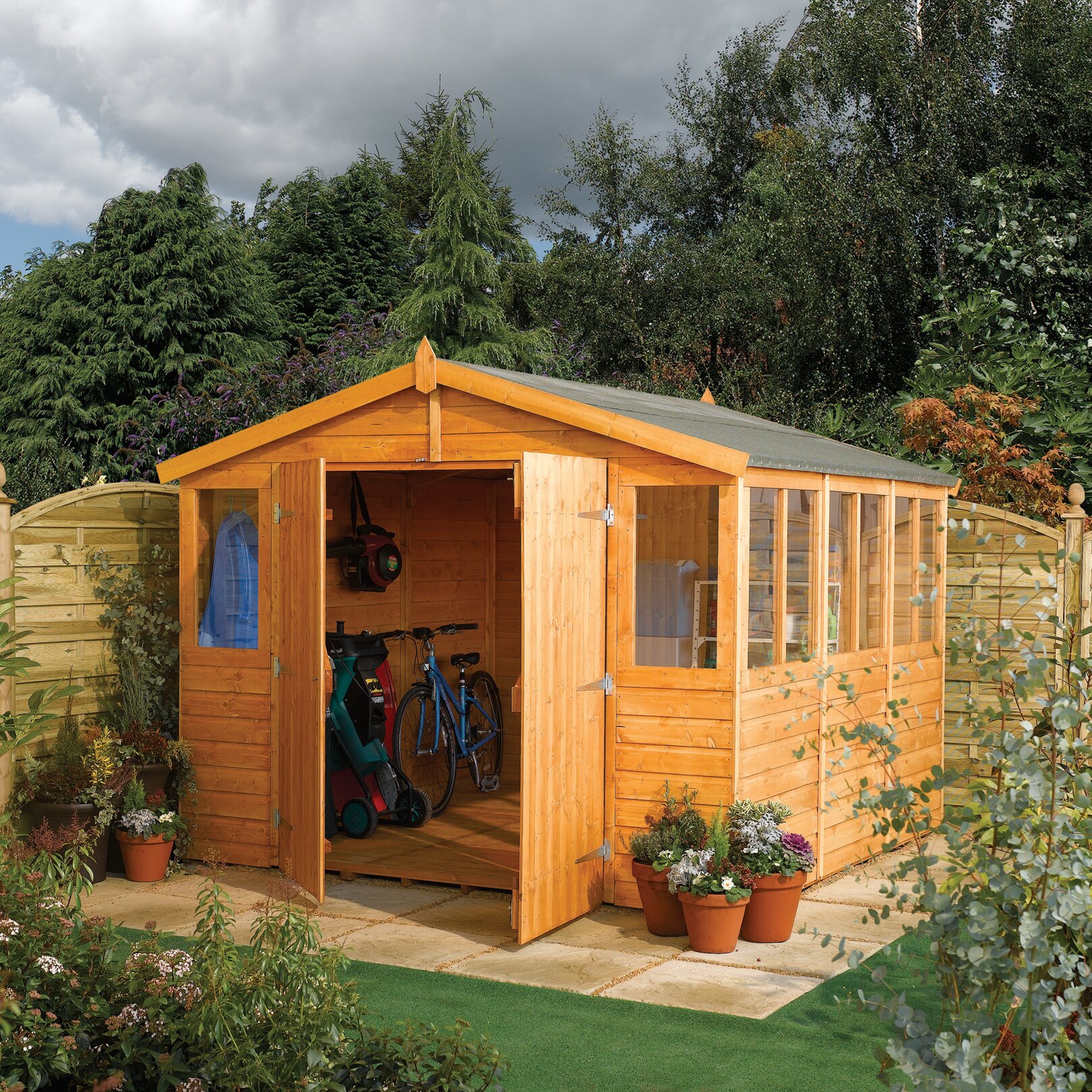 Rowlinson 10 x 9 Wooden Storage Shed &amp; Reviews | Wayfair UK