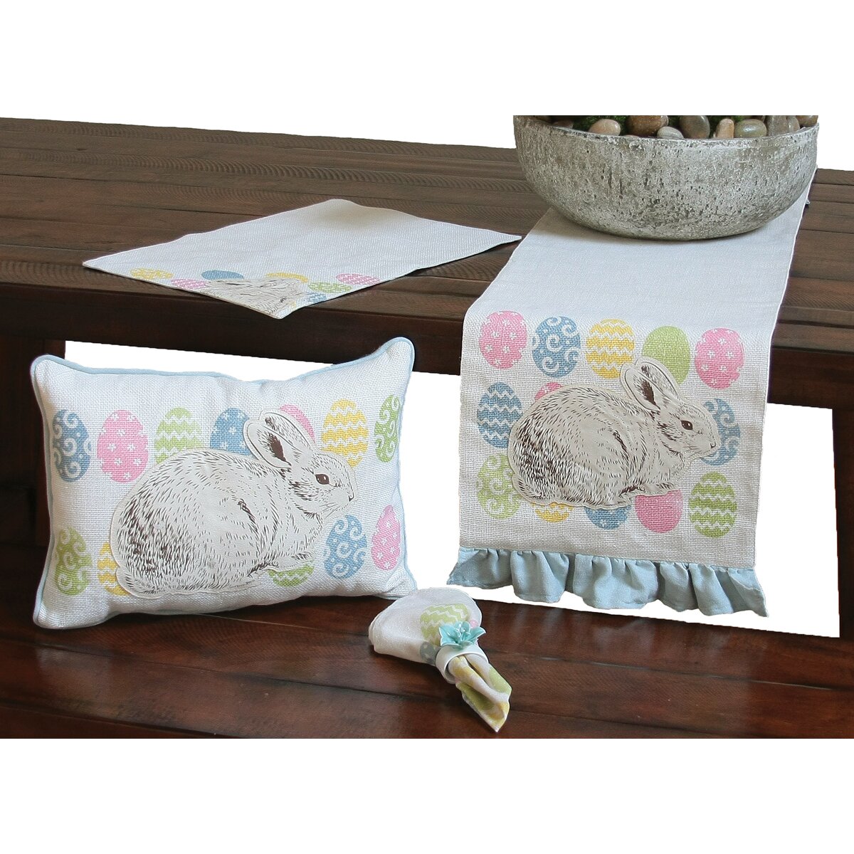 bunny lumbar pillow