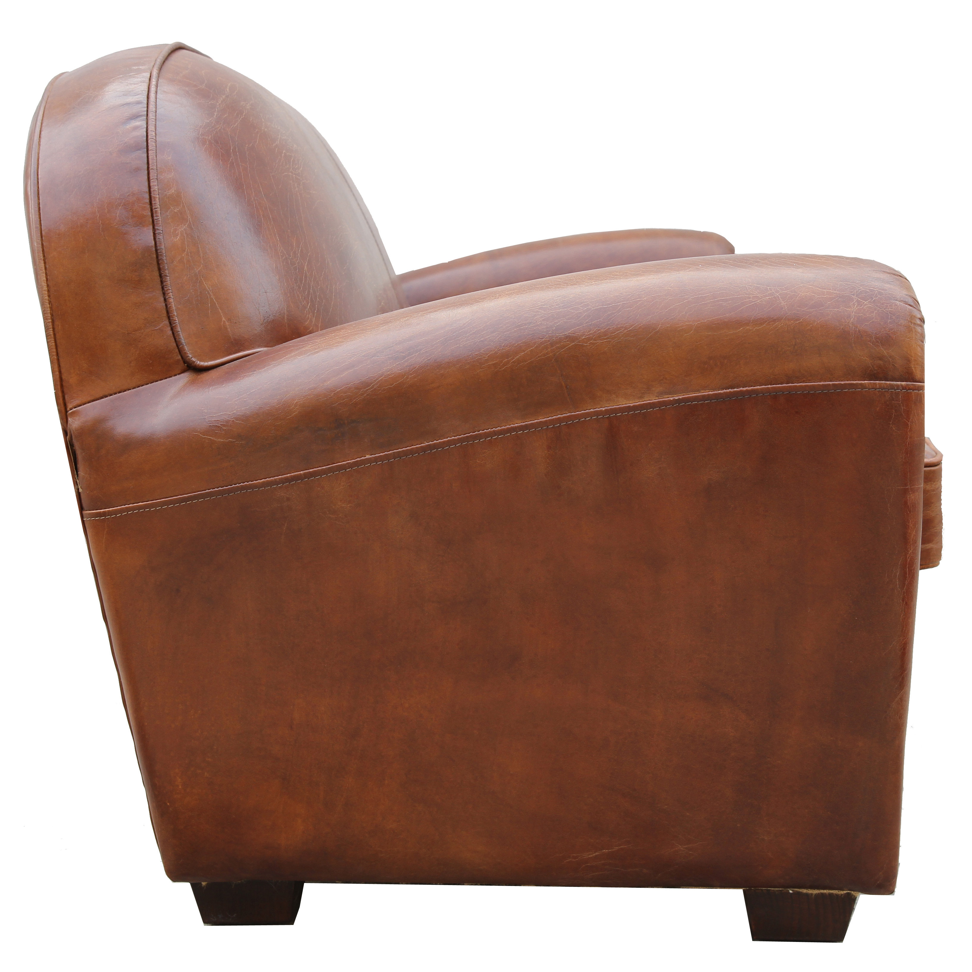 Pasargad Paris Club Genuine Leather Loveseat Wayfair