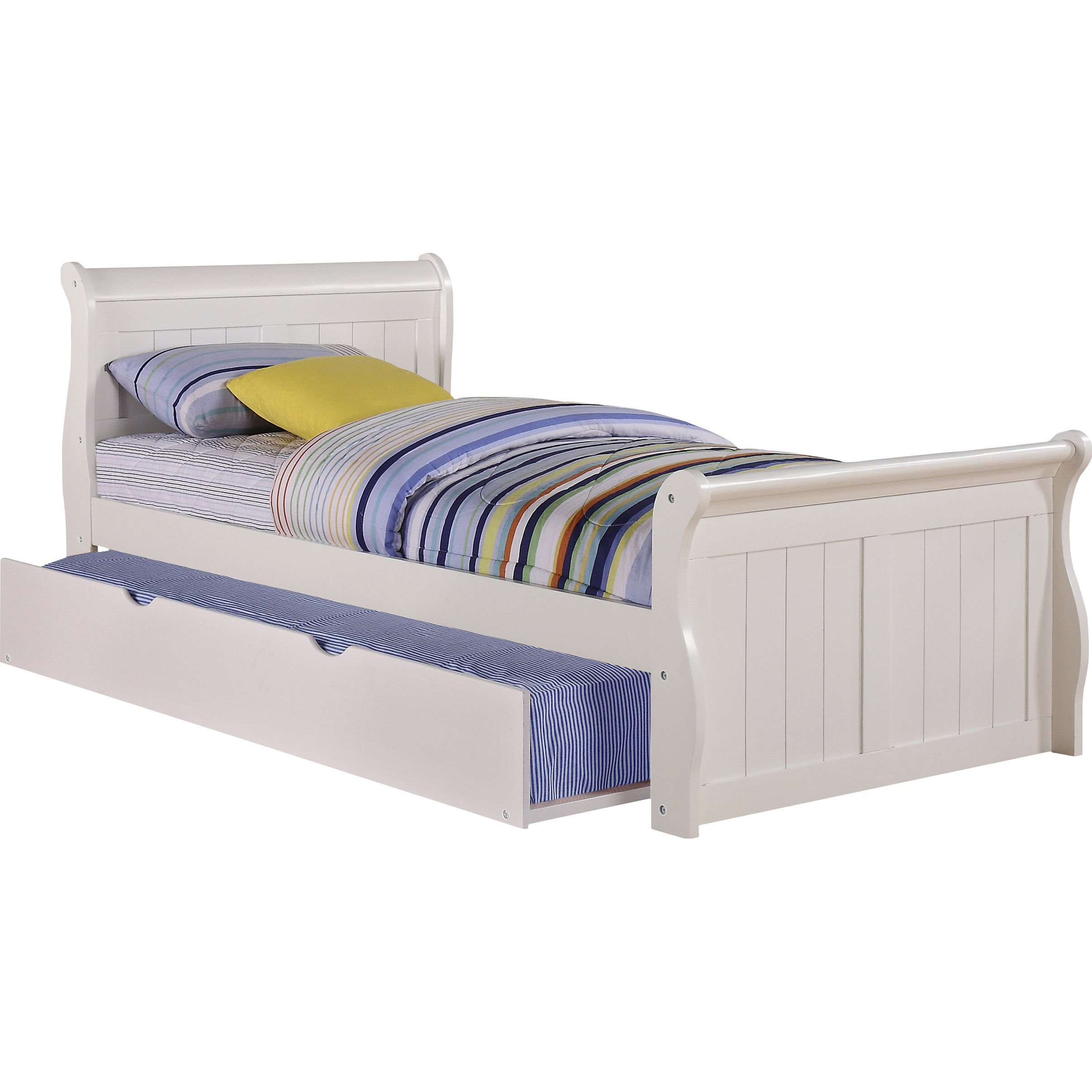 Donco Kids Sleigh Bed with Twin Trundle & Reviews Wayfair