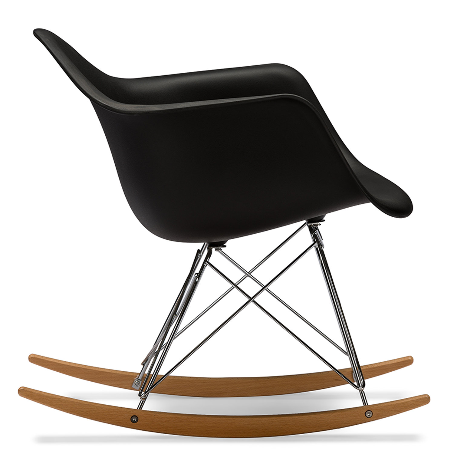 Wholesale Interiors Baxton Studio Charlie Rocking Chair in Red