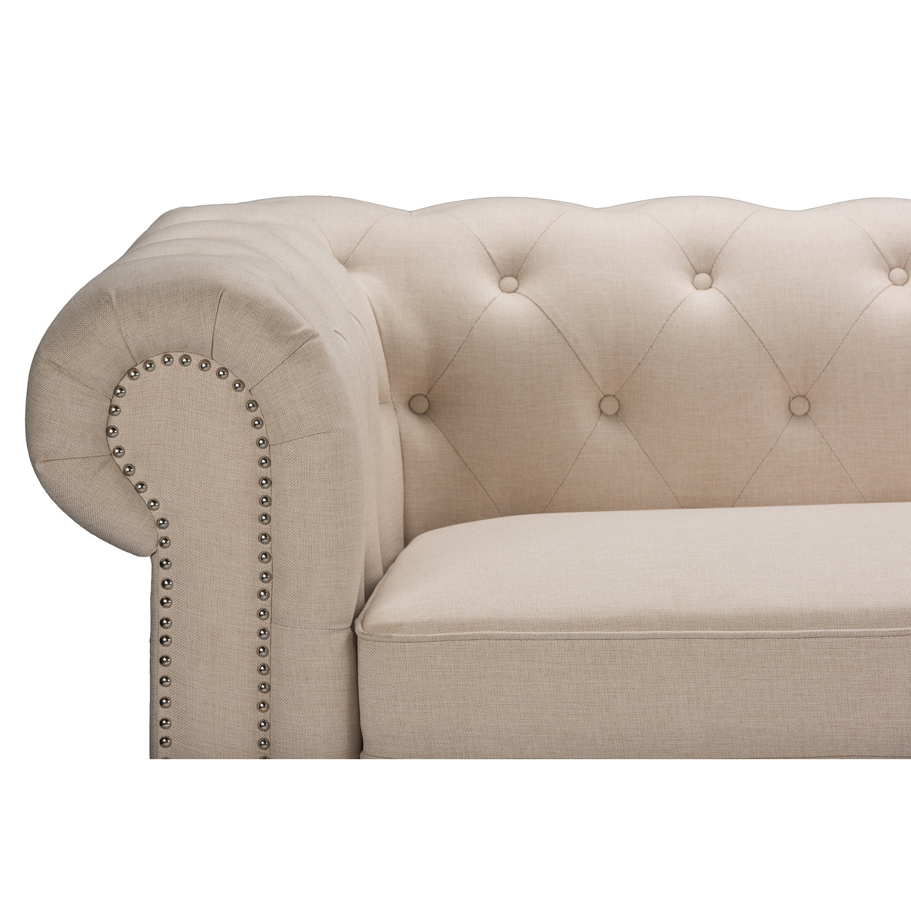 Wholesale Interiors Baxton Studio Cassandra Rolled Arm Sofa & Reviews