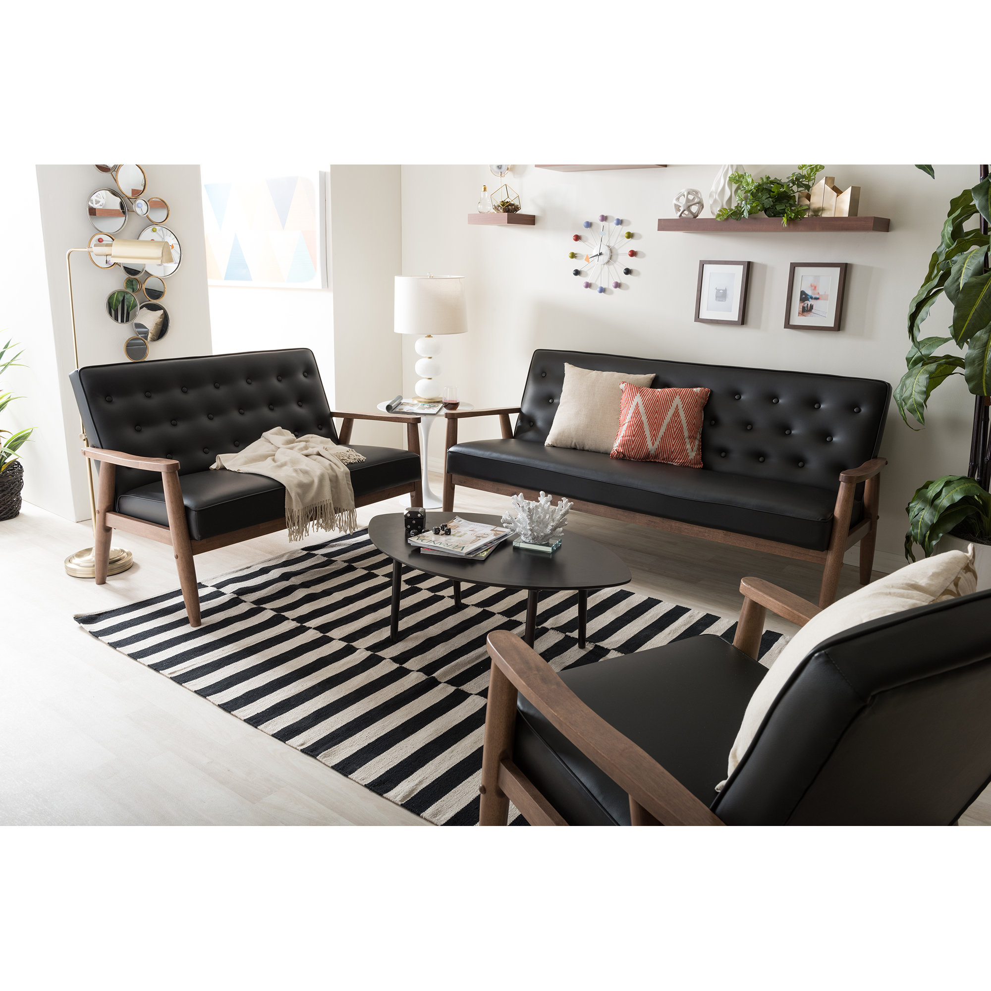 Wholesale Interiors Baxton Studio Living Room Set \u0026 Reviews  Wayfair