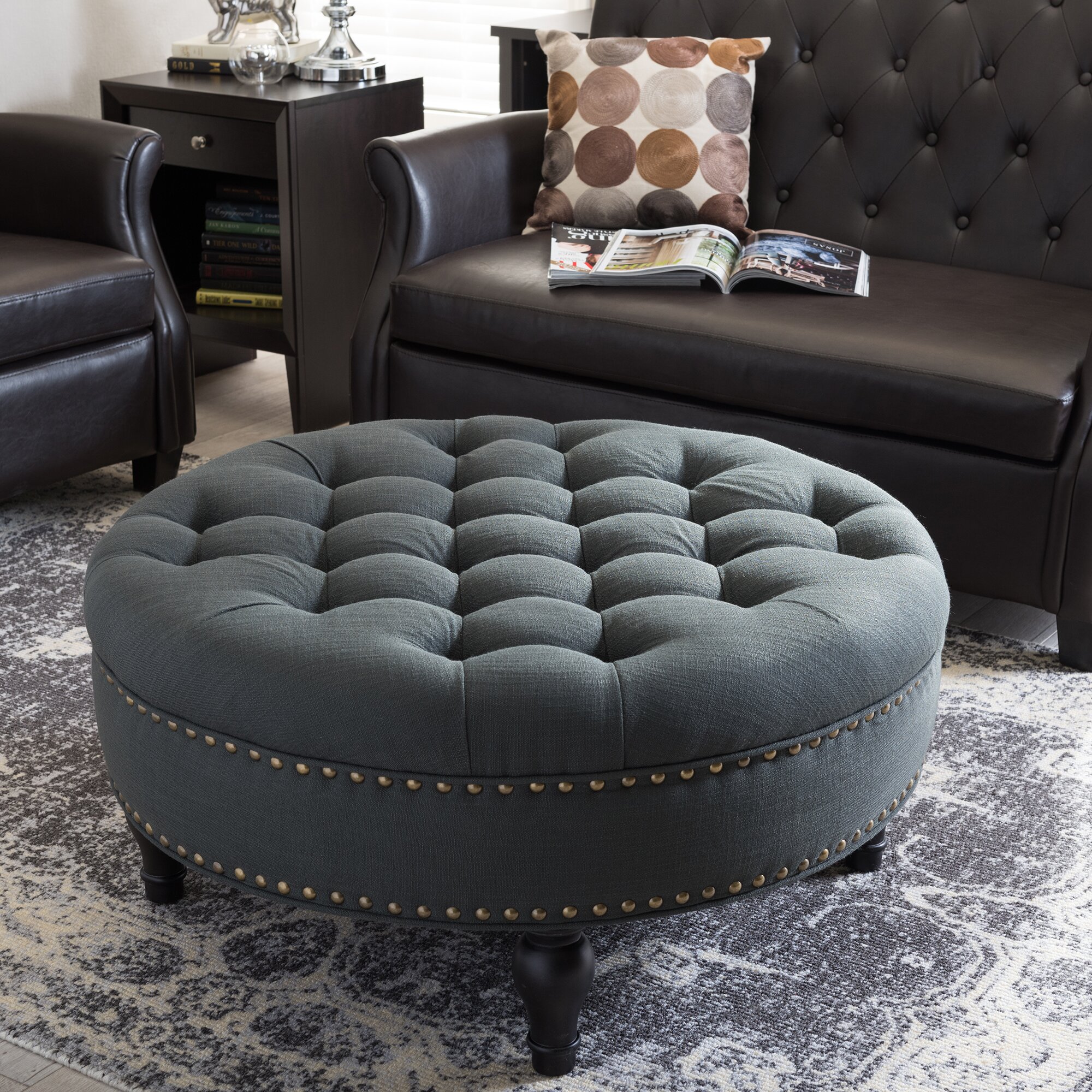 Wholesale Interiors Baxton Studio Catherine Tufted Ottoman & Reviews 