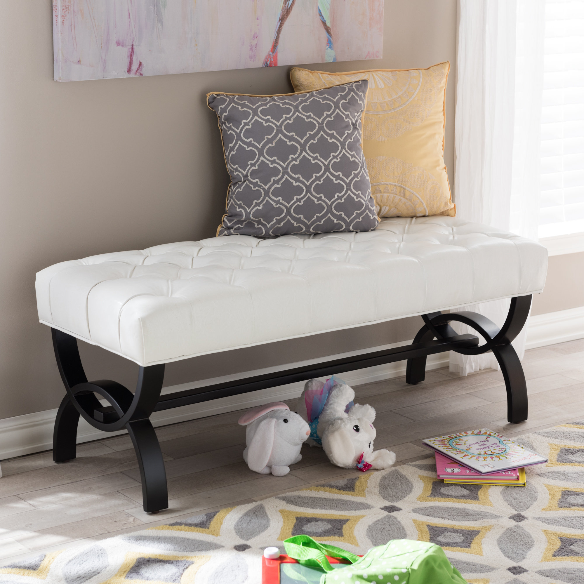 Wholesale Interiors Baxton Studio Upholstered Bedroom Bench & Reviews