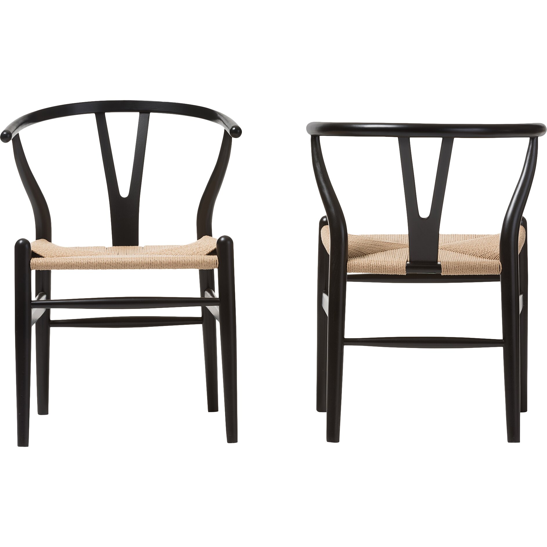 Wholesale Interiors Baxton Studio Wishbone Dining Y Chair in Black & Reviews | Wayfair.ca