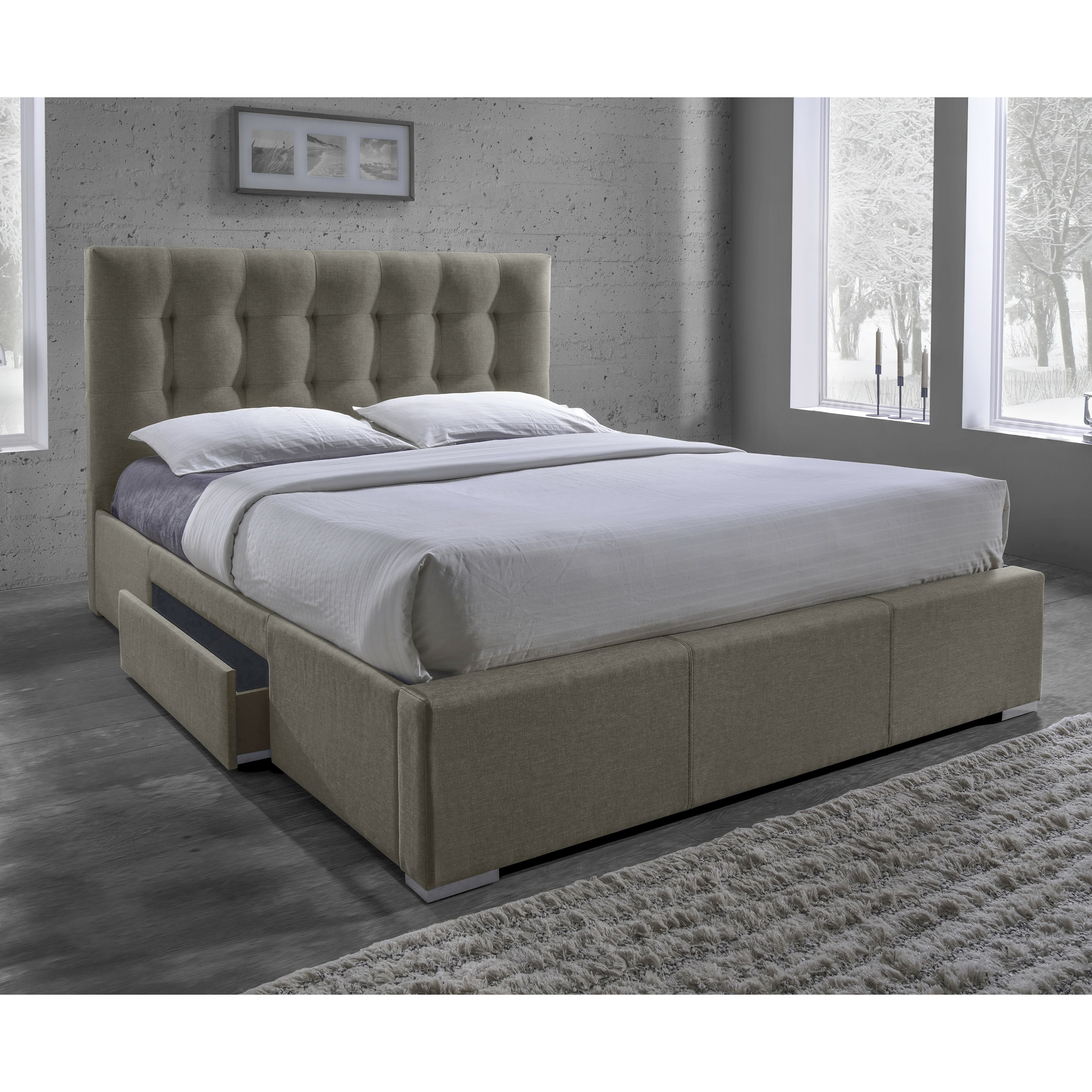 Wholesale Interiors Baxton Studio Upholstered Storage Platform Bed ...