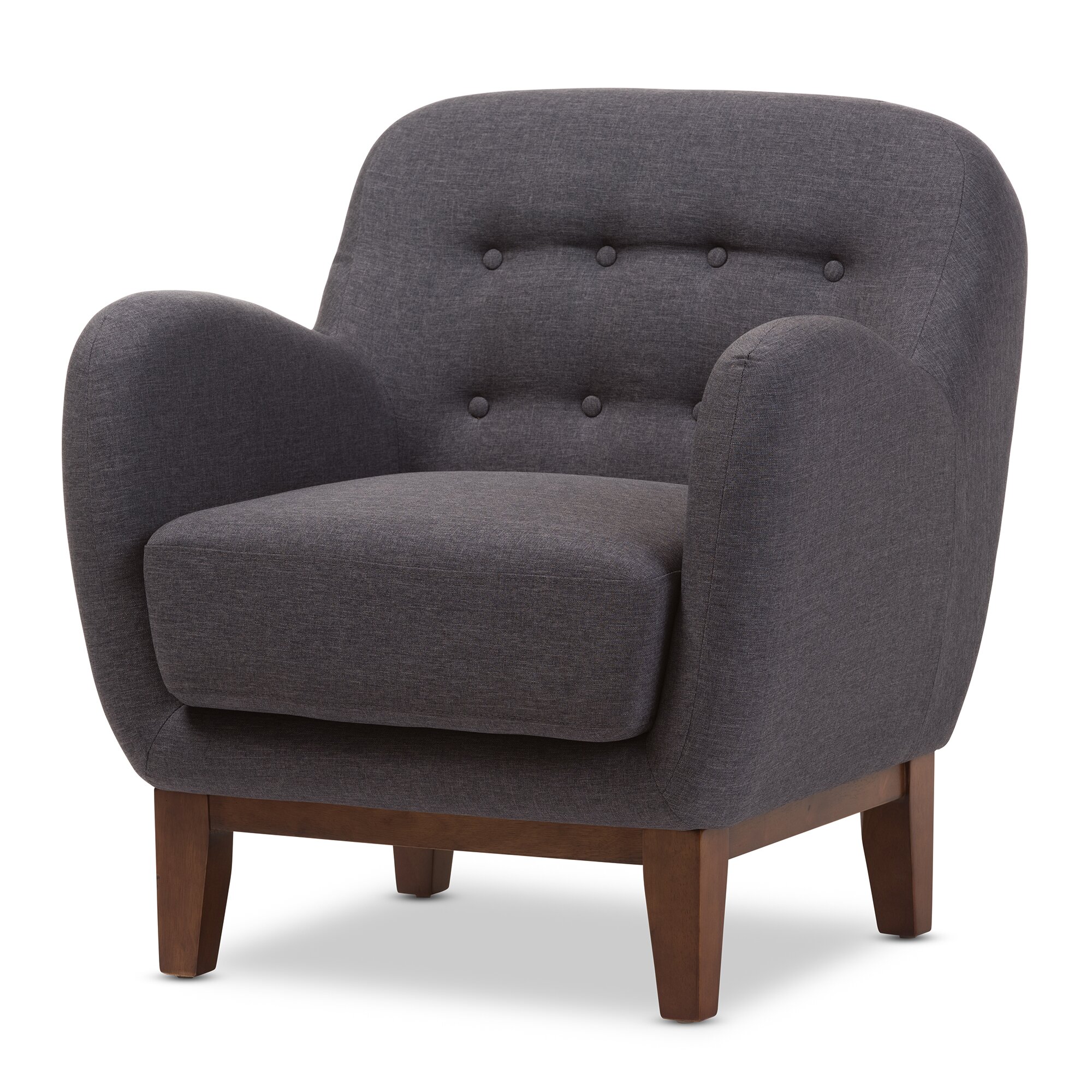 Wholesale Interiors Baxton Studio Susana Upholstered Button Tufted Arm Chair  Wayfair.ca