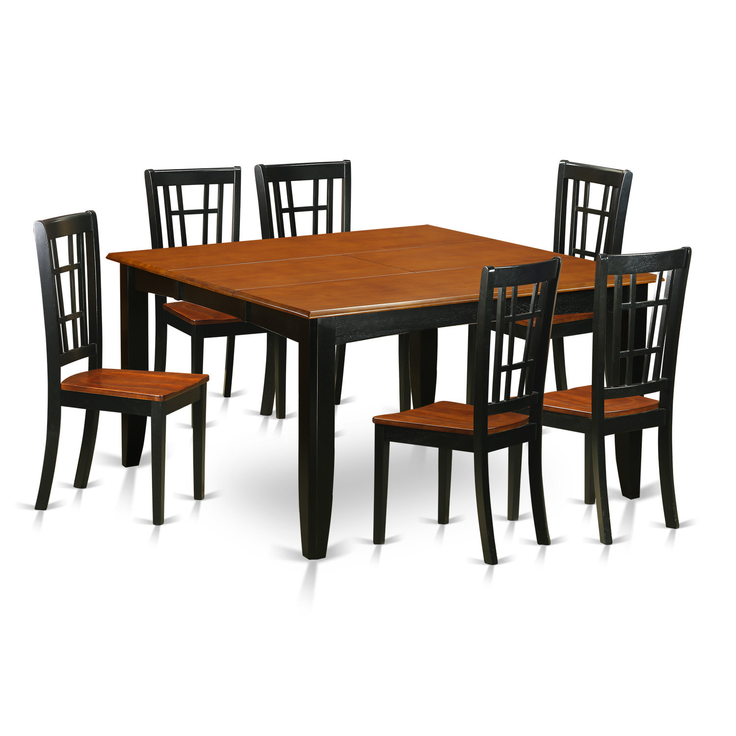 East West Furniture Parfait 7 Piece Dining Set