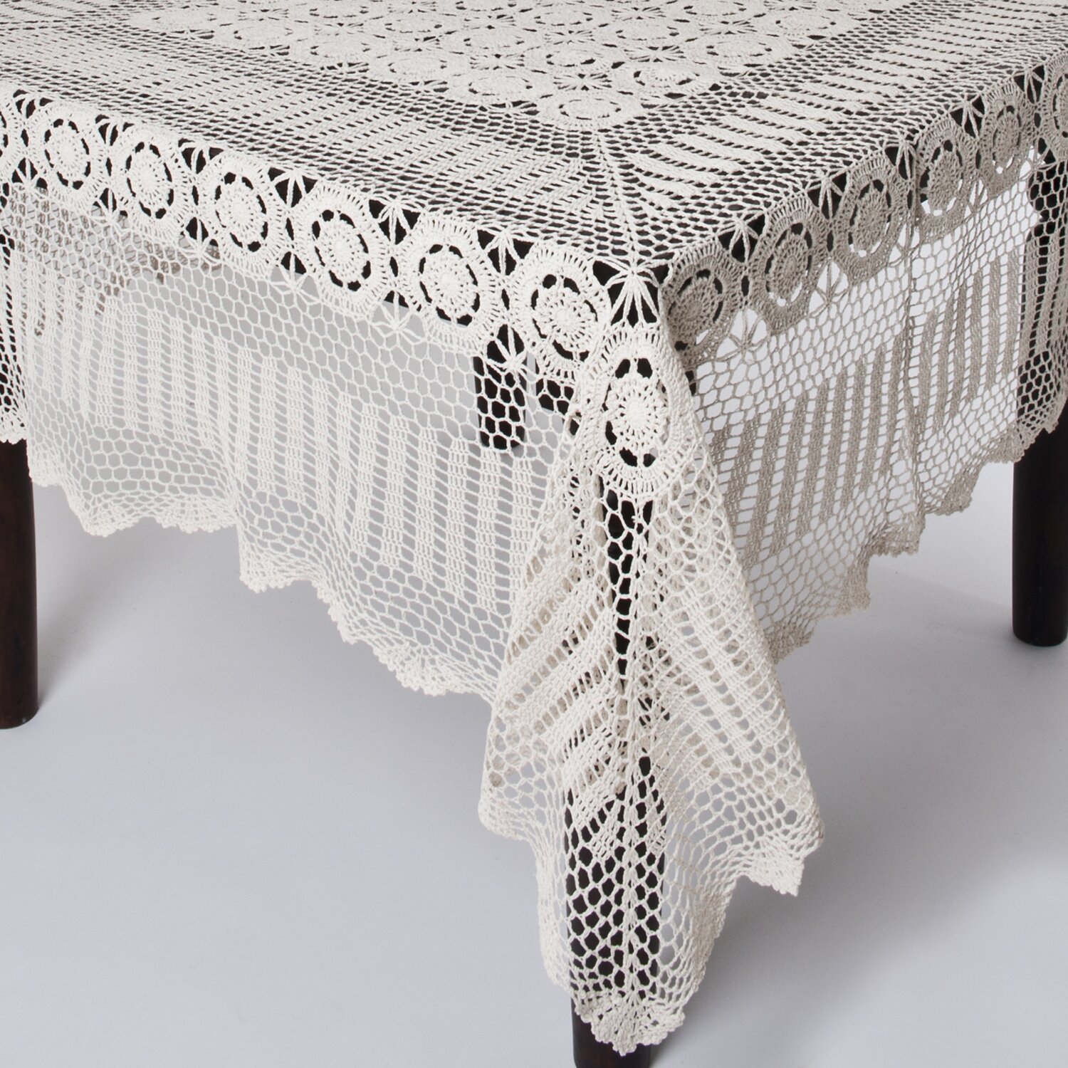 Saro Crochet Lace Tablecloth & Reviews | Wayfair