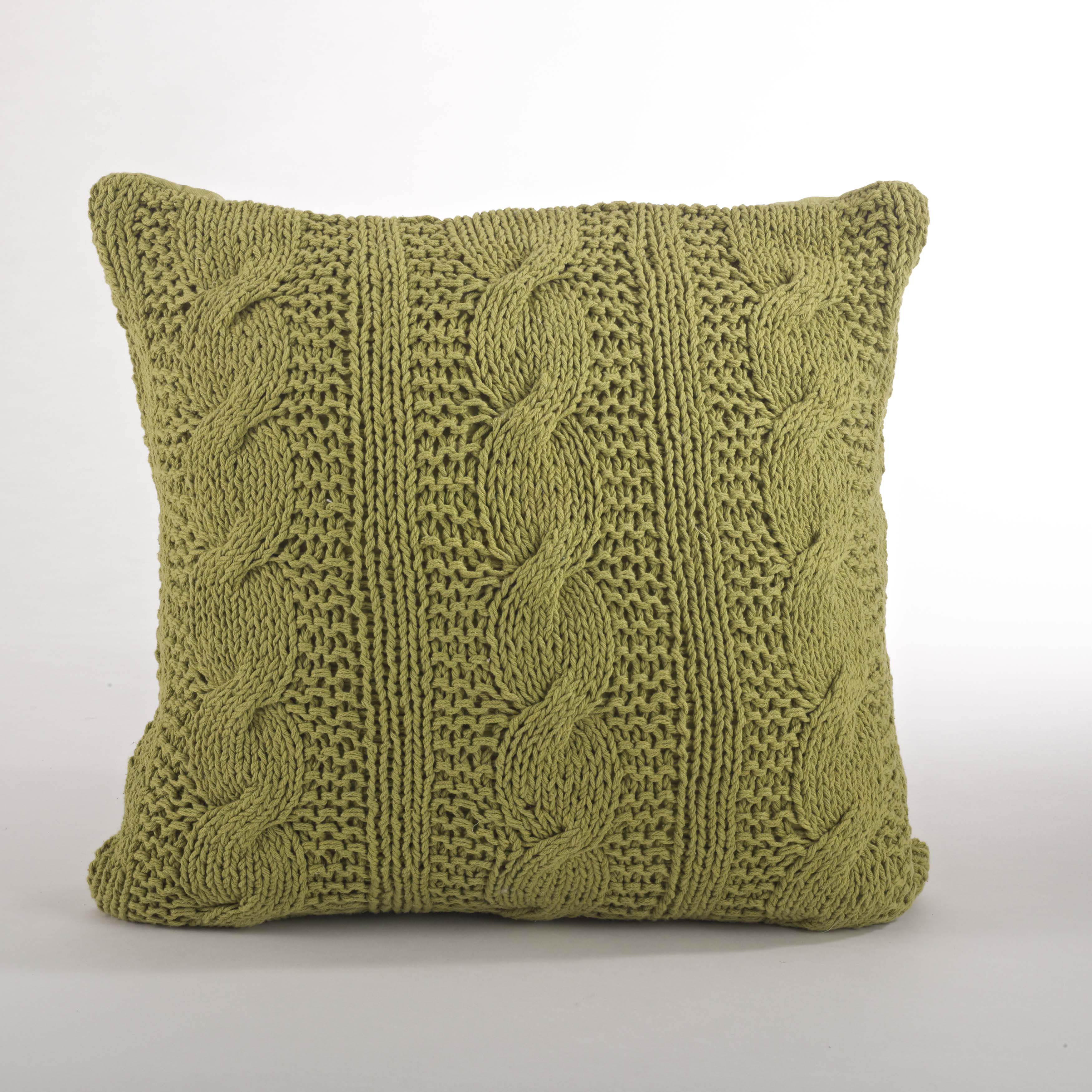 Saro Cable Knit Cotton Throw Pillow & Reviews Wayfair
