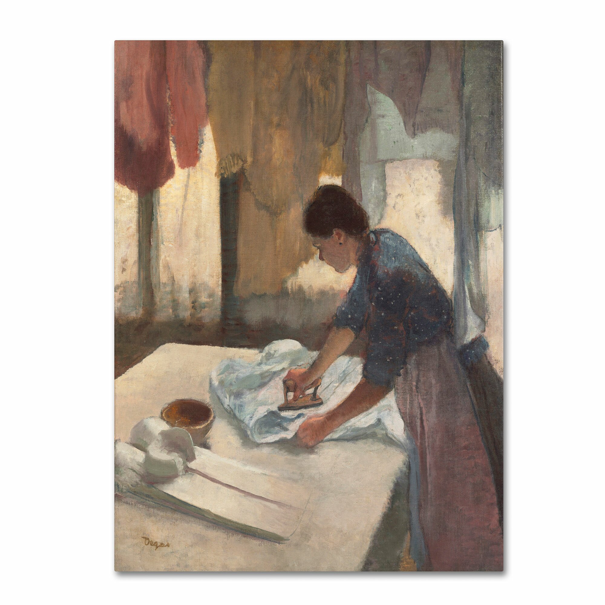 Trademark Art Woman Ironing 1876 87 By Edgar Degas Painting Print On   Trademark Fine Art Edgar Degas Woman Ironing 1876 87 Canvas Art BL01472 C 