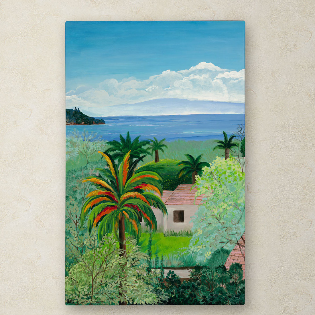 Trademark Art Costa Rican Beach Painting Print on Wrapped Canvas